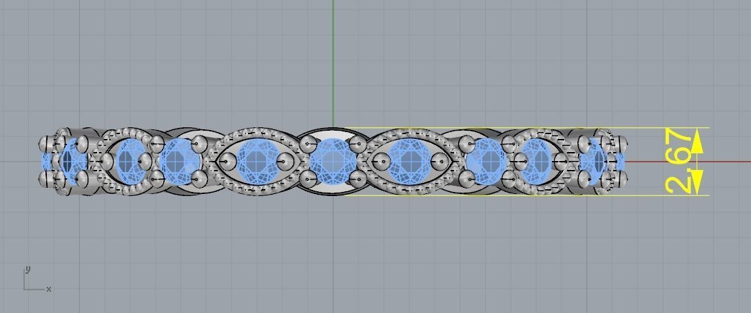 Ring 19mm N011905 3D print model_7