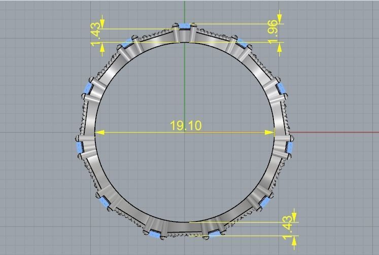 Ring 19mm N011905 3D print model_6