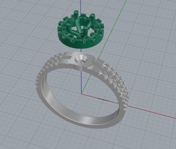 Ring N011896 3D print model_2