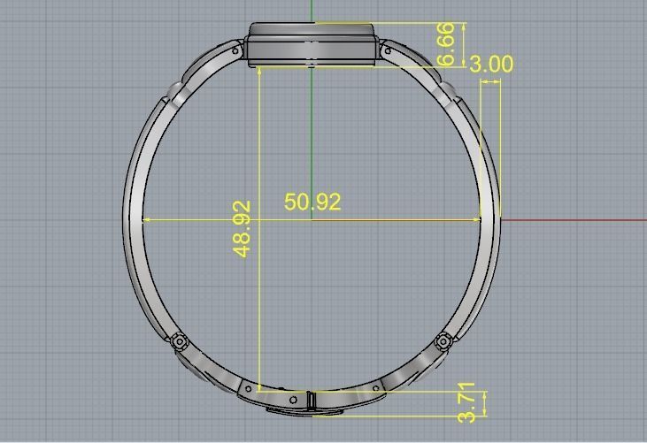 Bracelet watch N011887 3D print model_5