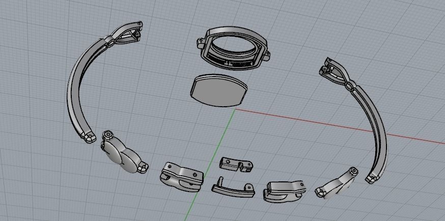 Bracelet watch N011887 3D print model_4