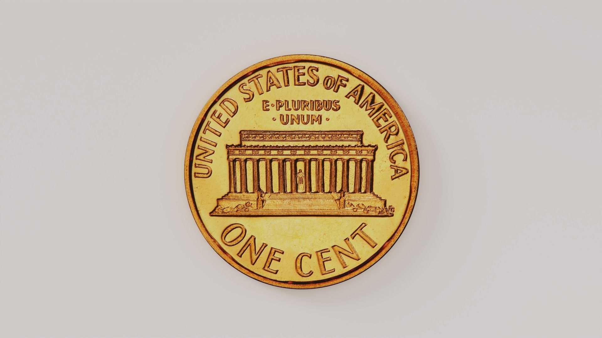 Penny Coin USA 3D model_5