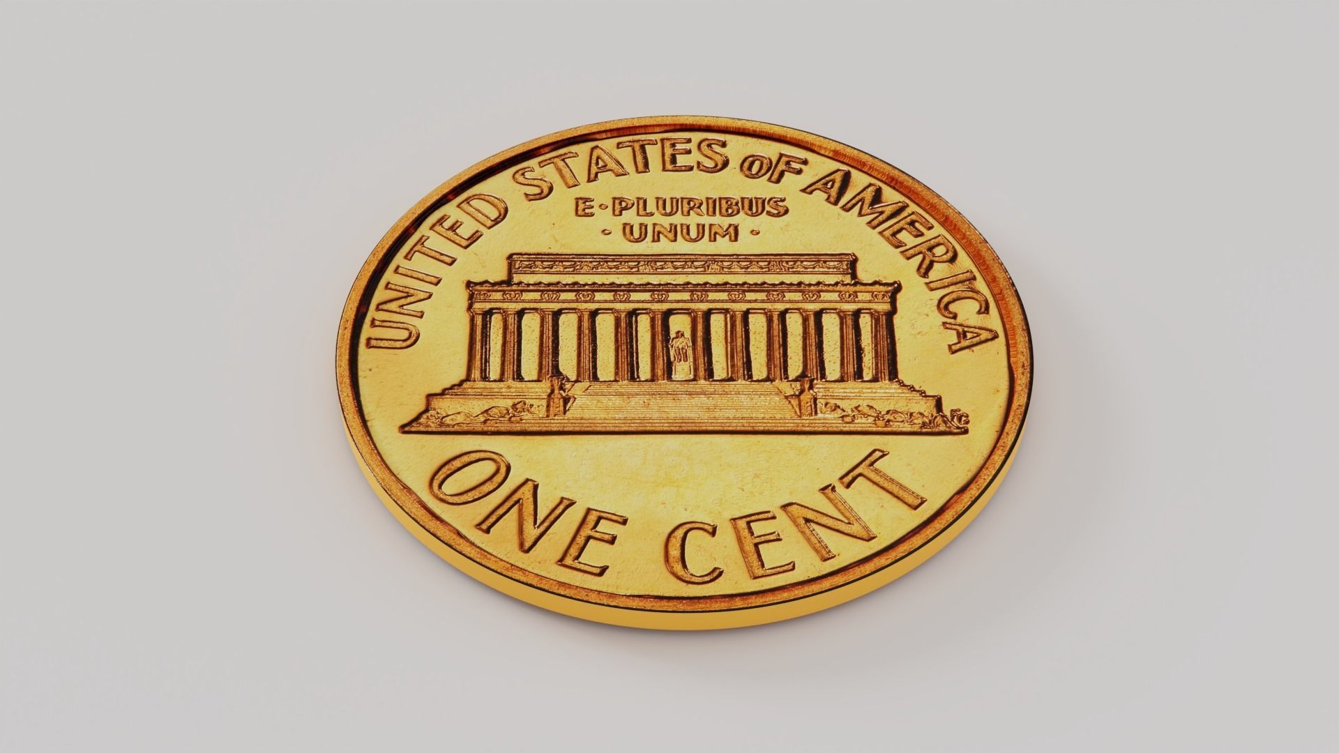 Penny Coin USA 3D model_6