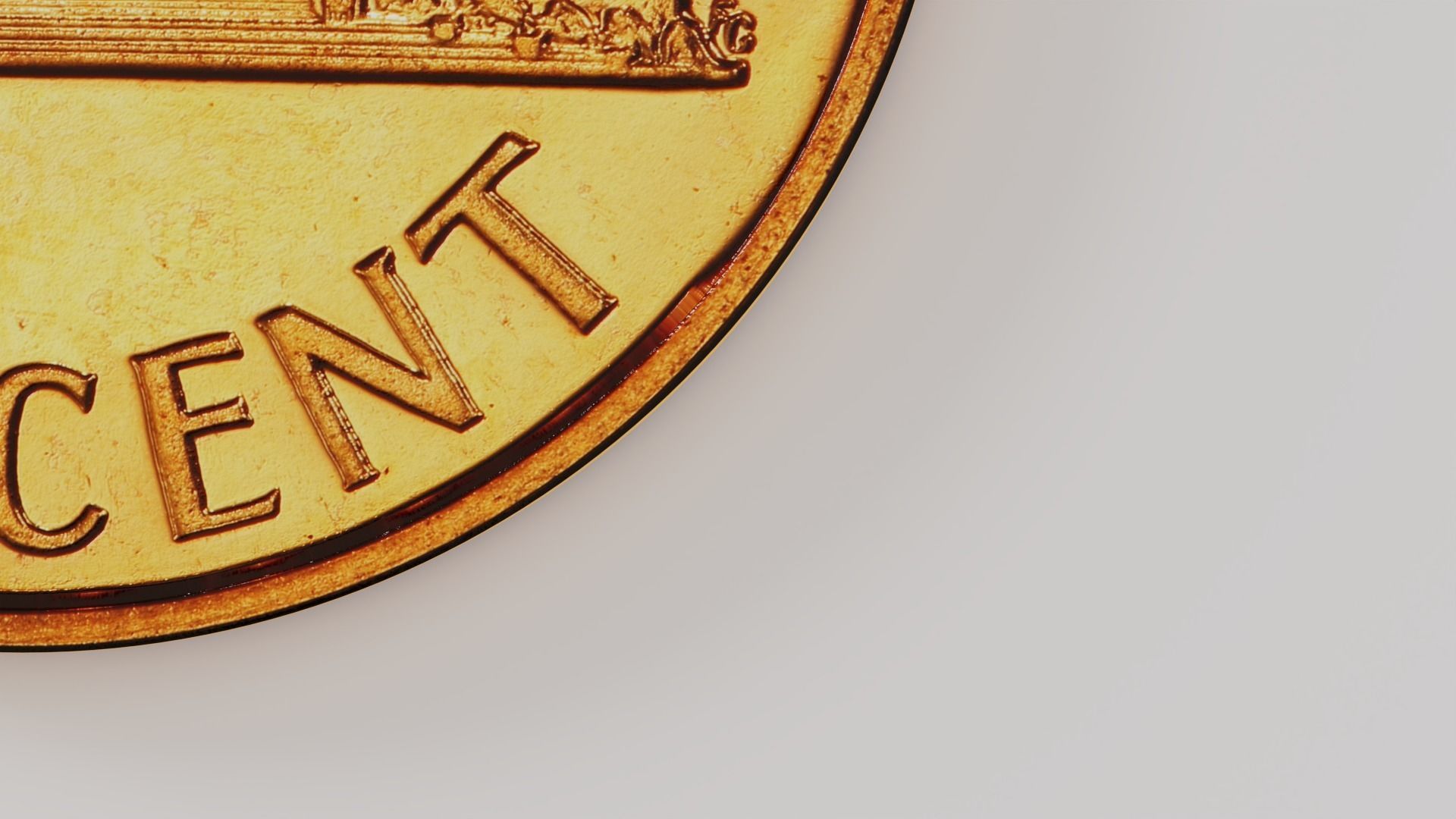 Penny Coin USA 3D model_3