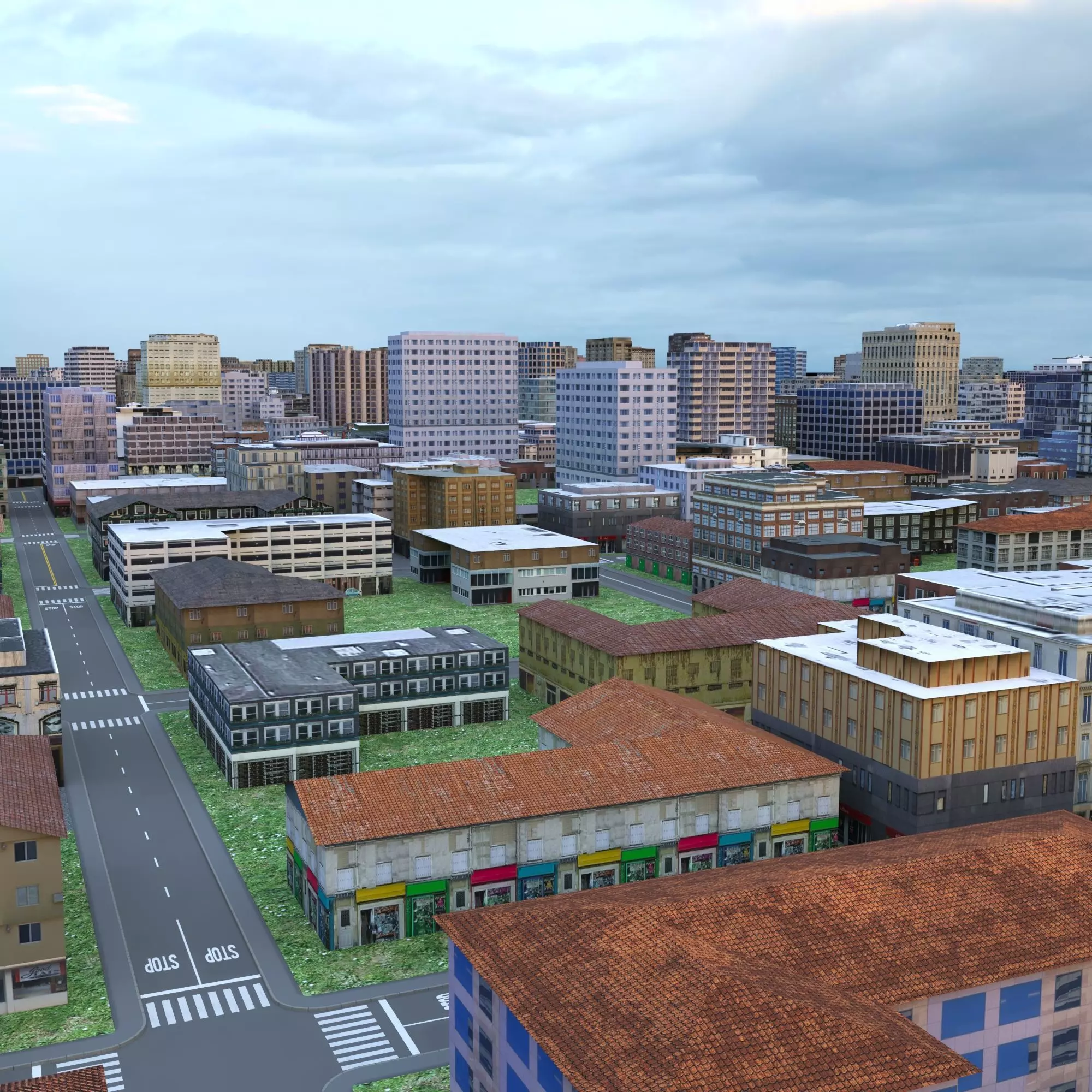 City 88 Low-poly 3D model