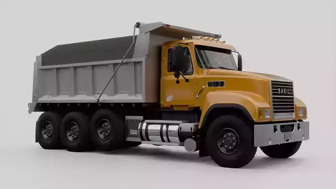 Generic Truck with Dumper Trailer 3D model