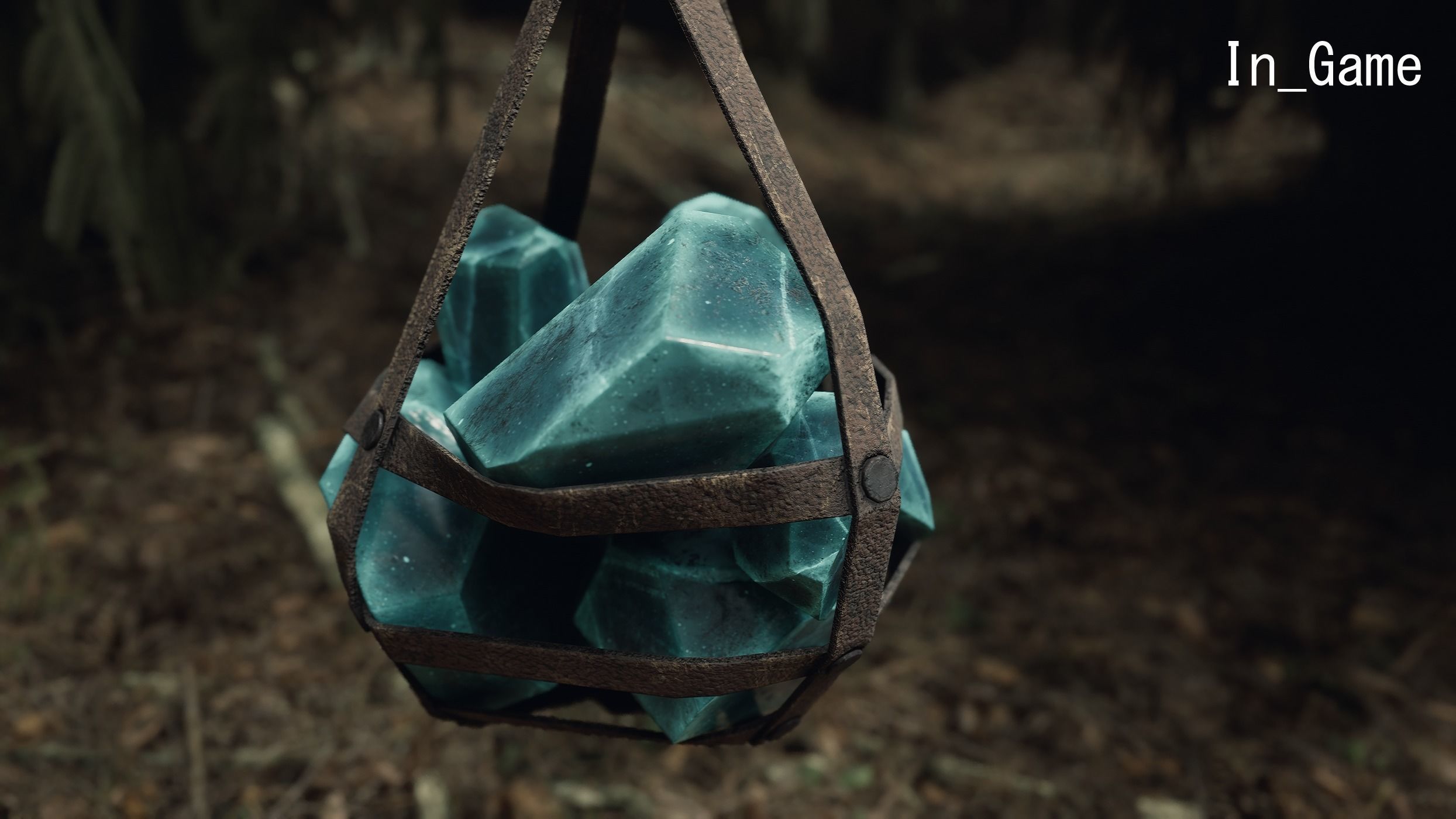 Hanging Crystal Light Low-poly 3D model_7