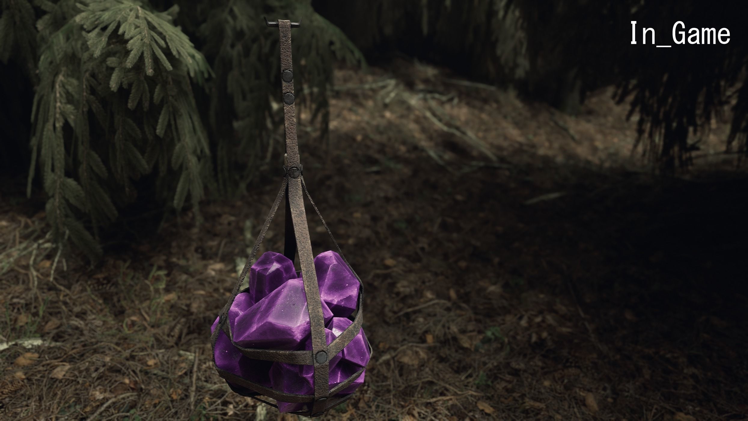 Hanging Crystal Light Low-poly 3D model_22