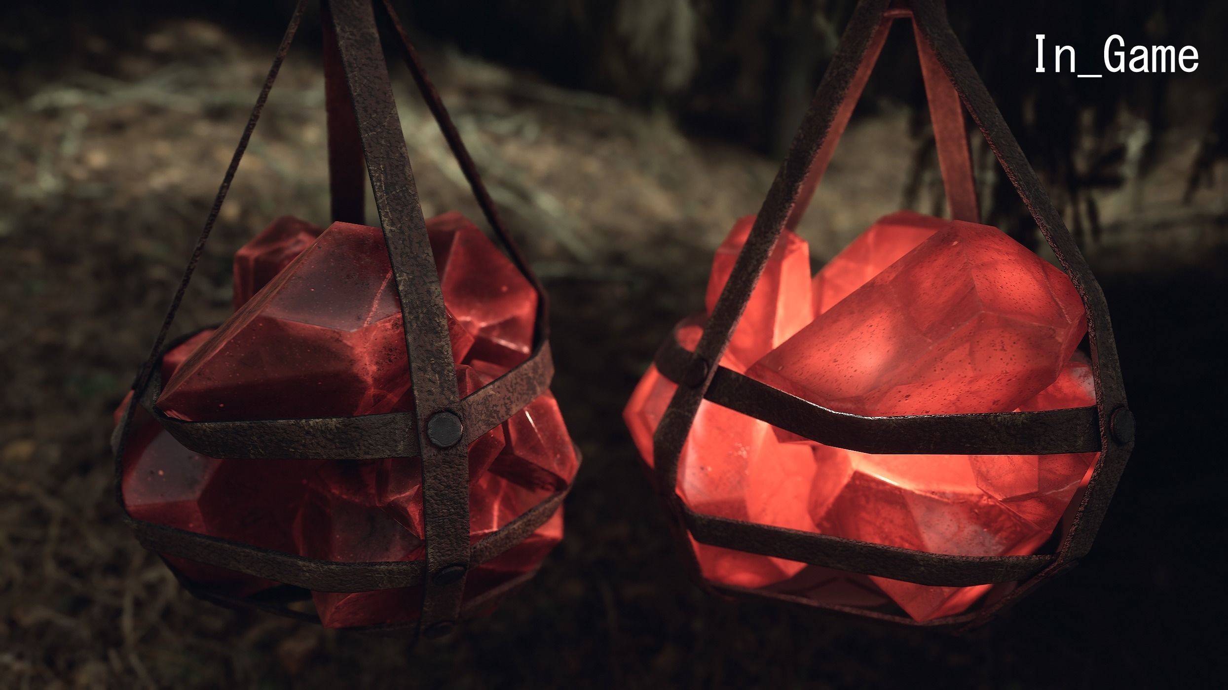 Hanging Crystal Light Low-poly 3D model_32