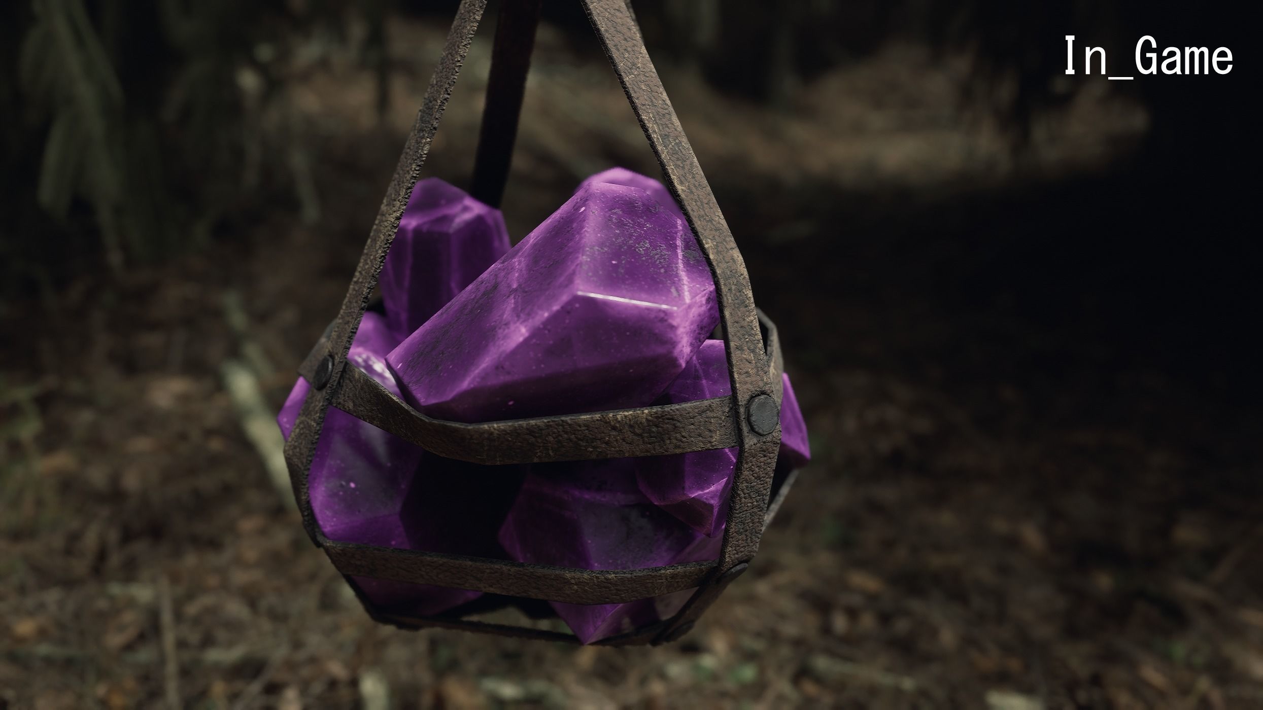 Hanging Crystal Light Low-poly 3D model_23