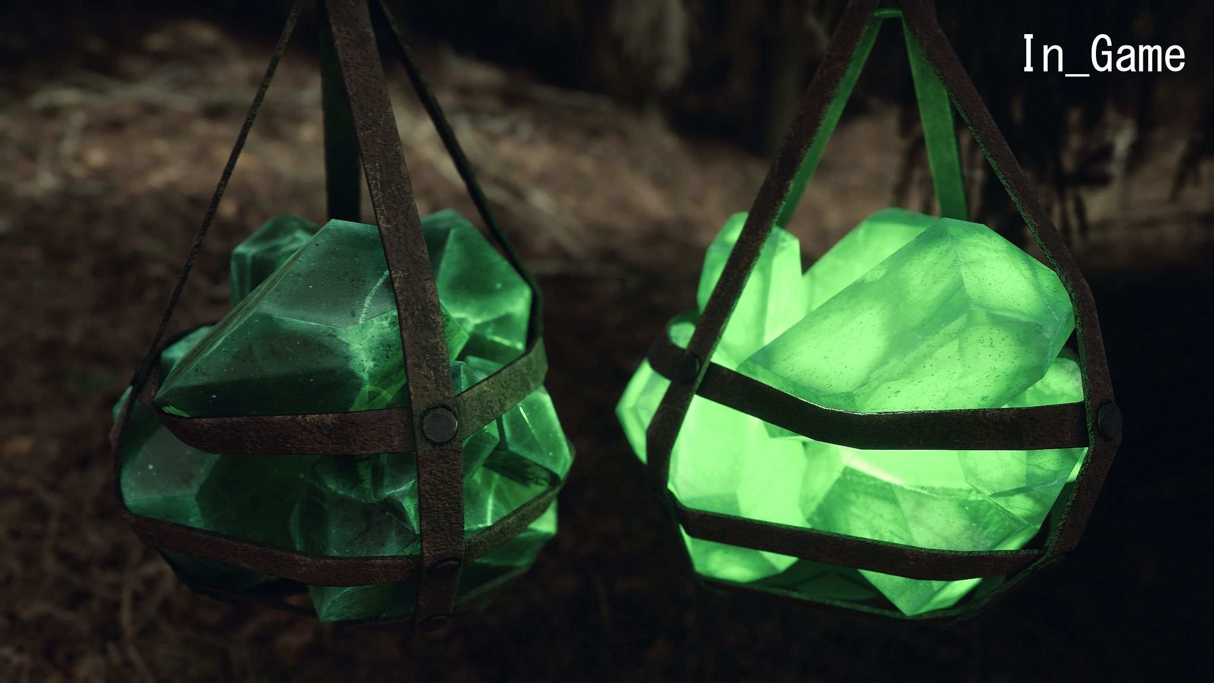 Hanging Crystal Light Low-poly 3D model_16