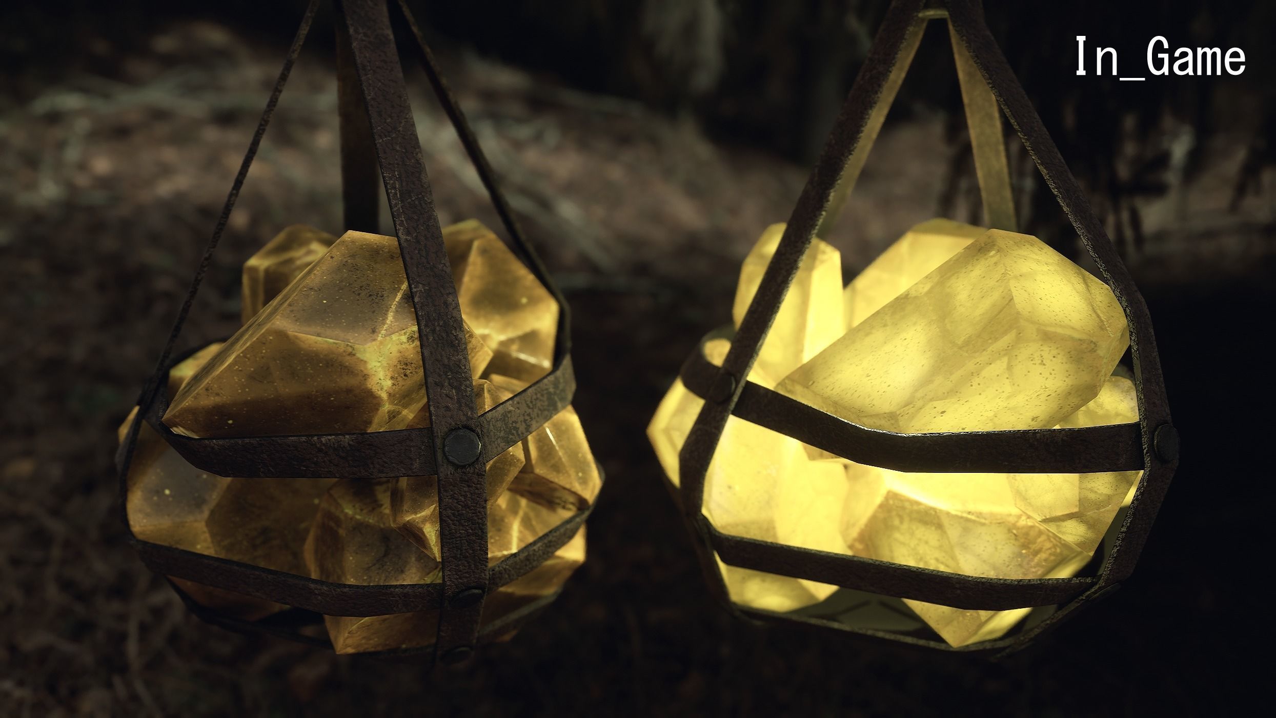 Hanging Crystal Light Low-poly 3D model_40