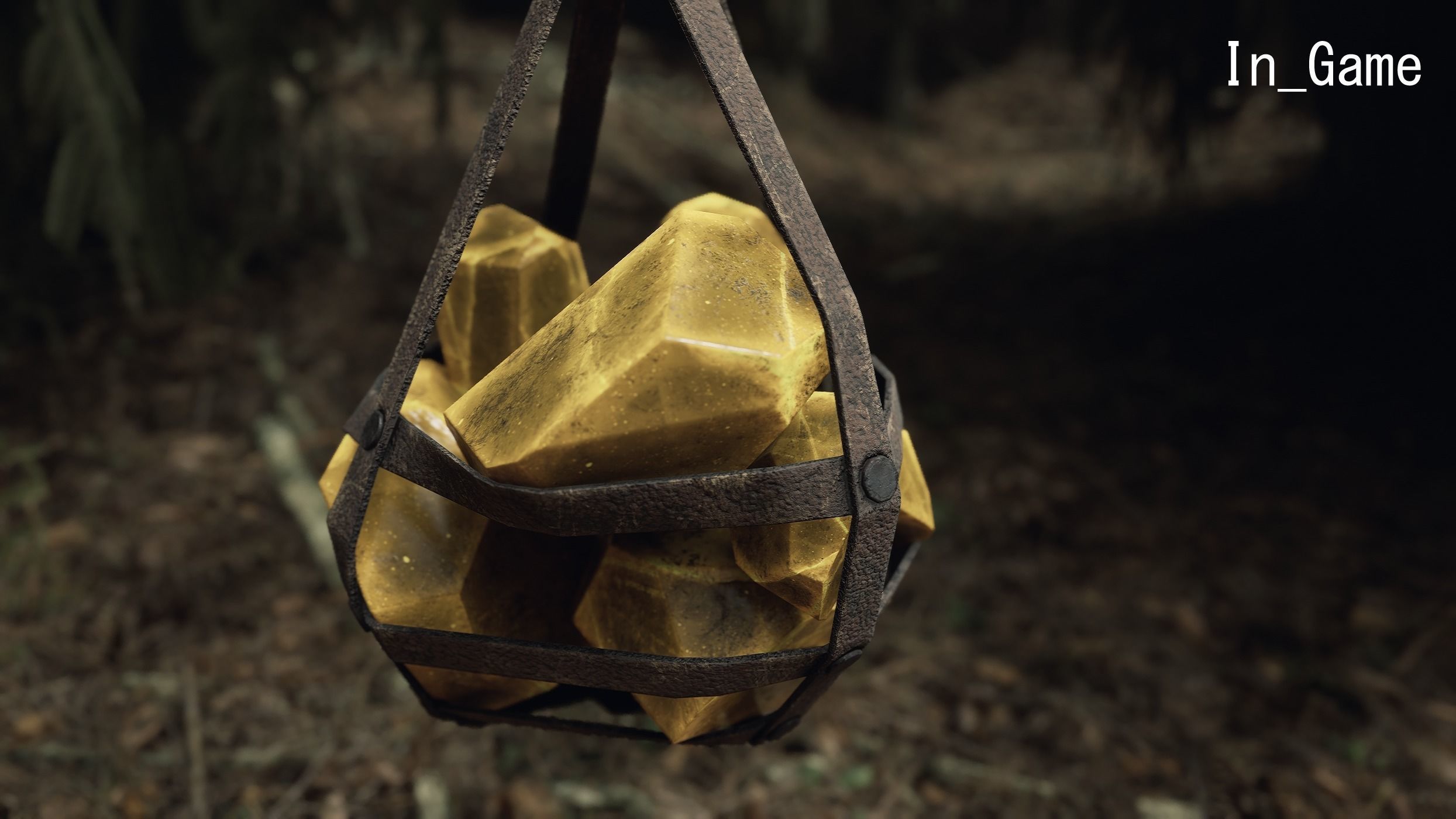 Hanging Crystal Light Low-poly 3D model_39