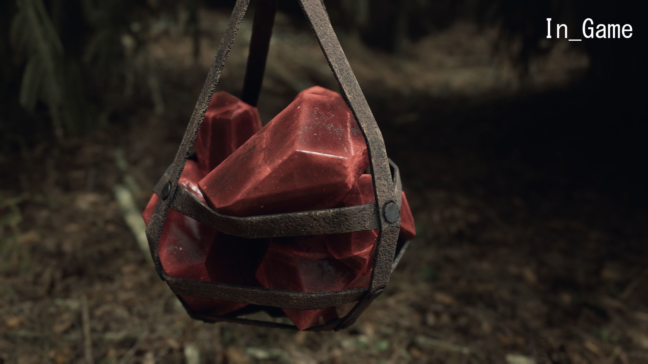 Hanging Crystal Light Low-poly 3D model_31