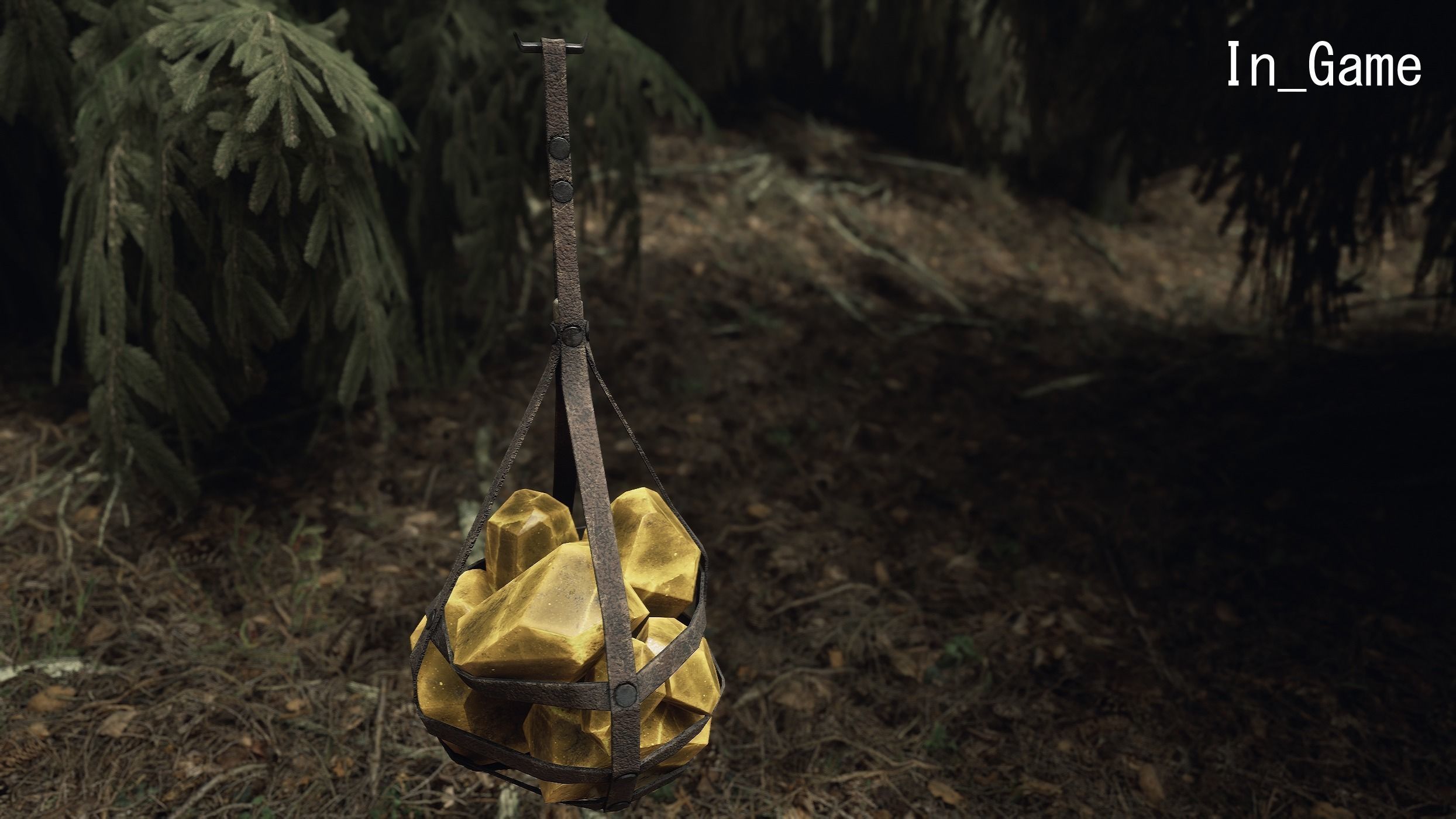 Hanging Crystal Light Low-poly 3D model_38