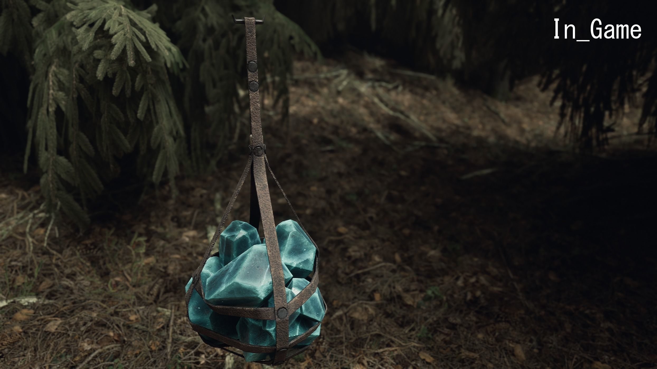 Hanging Crystal Light Low-poly 3D model_6