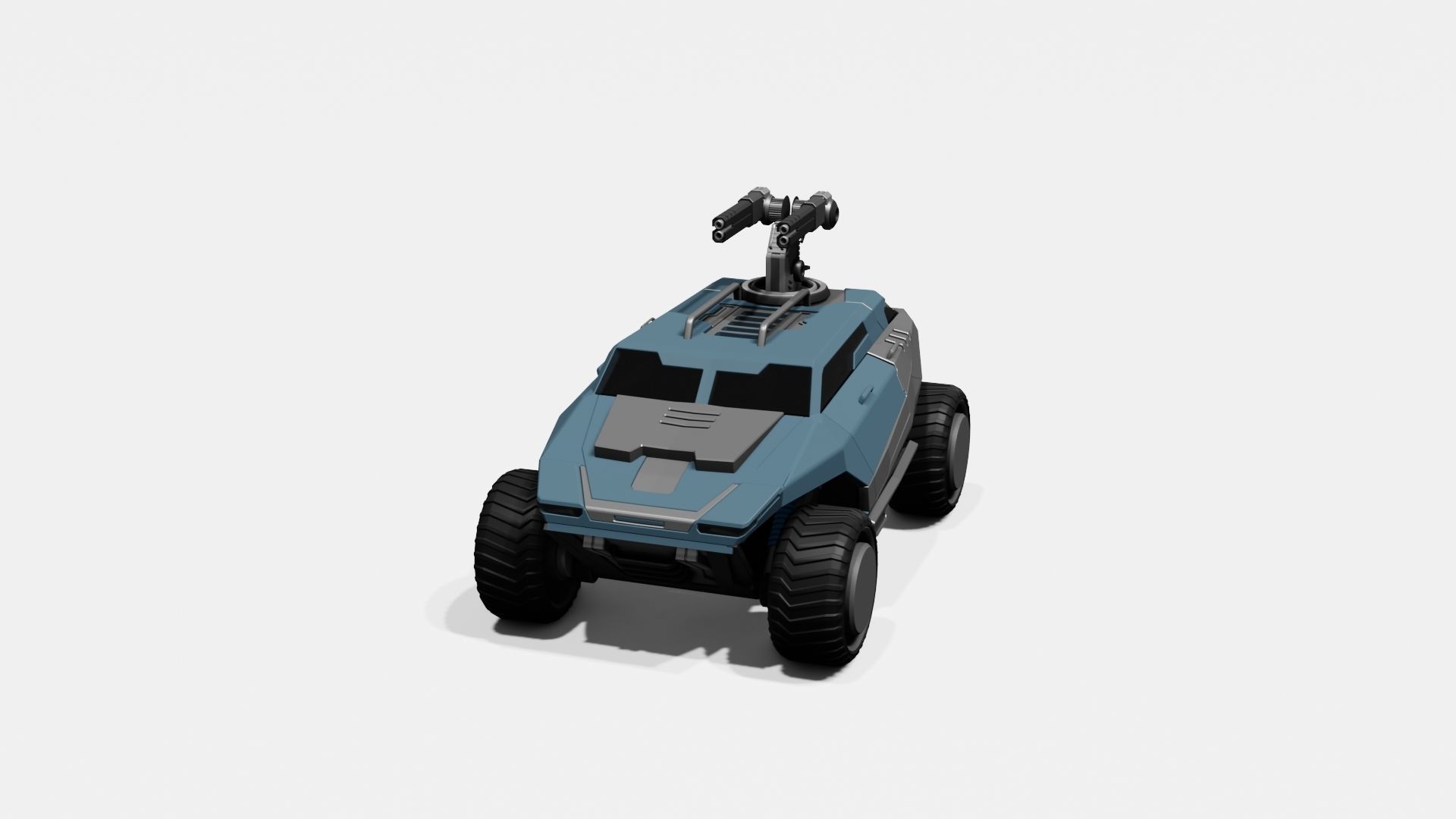 Battle Jeep Free 3D model_10