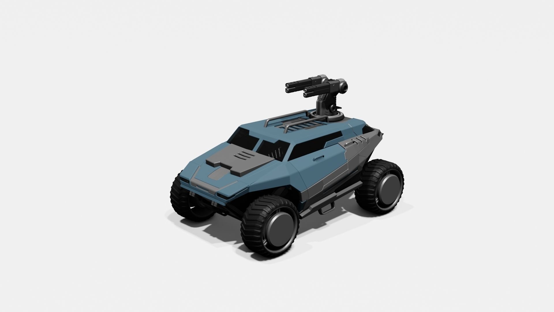 Battle Jeep Free 3D model_2