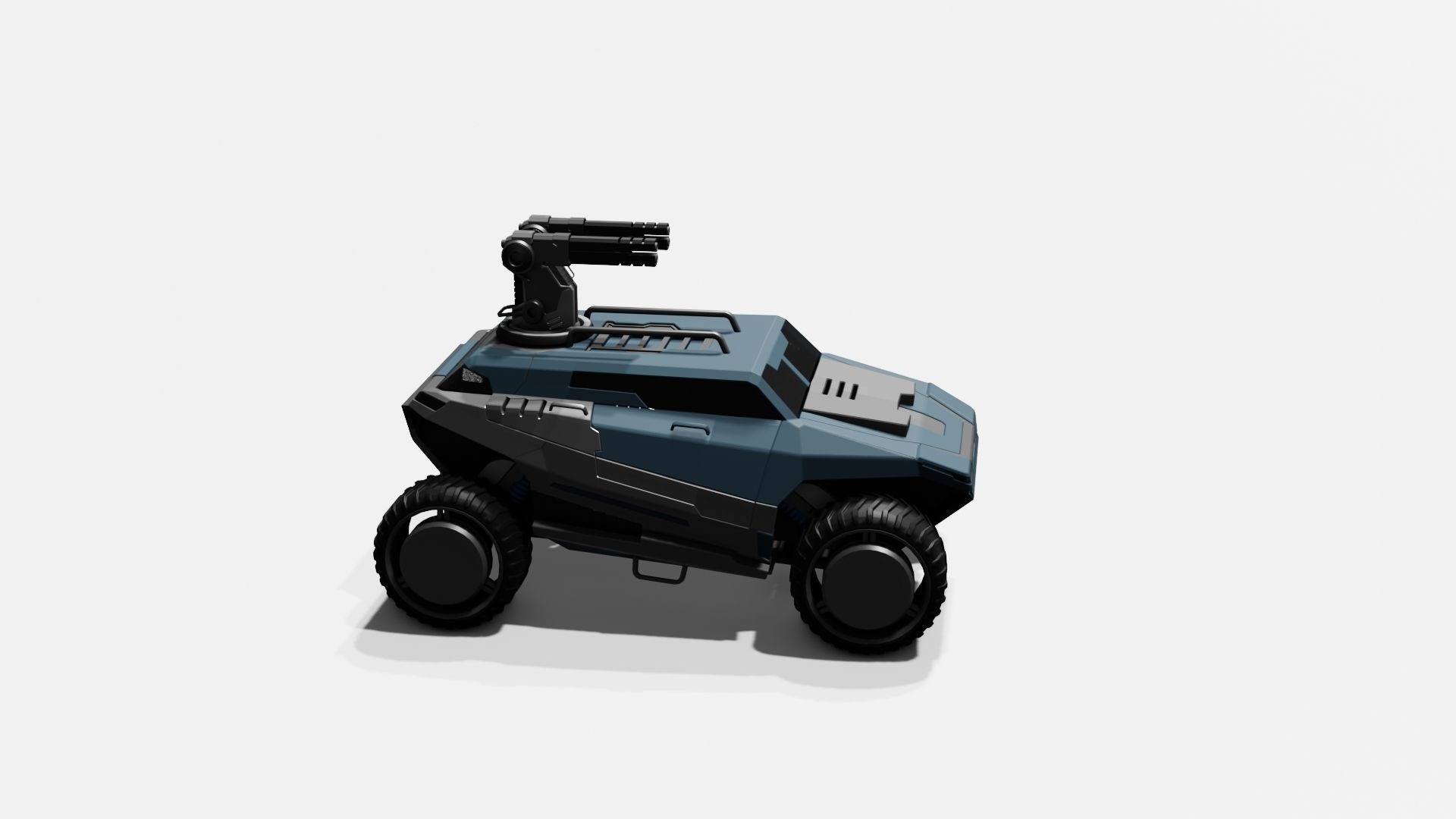 Battle Jeep Free 3D model_38