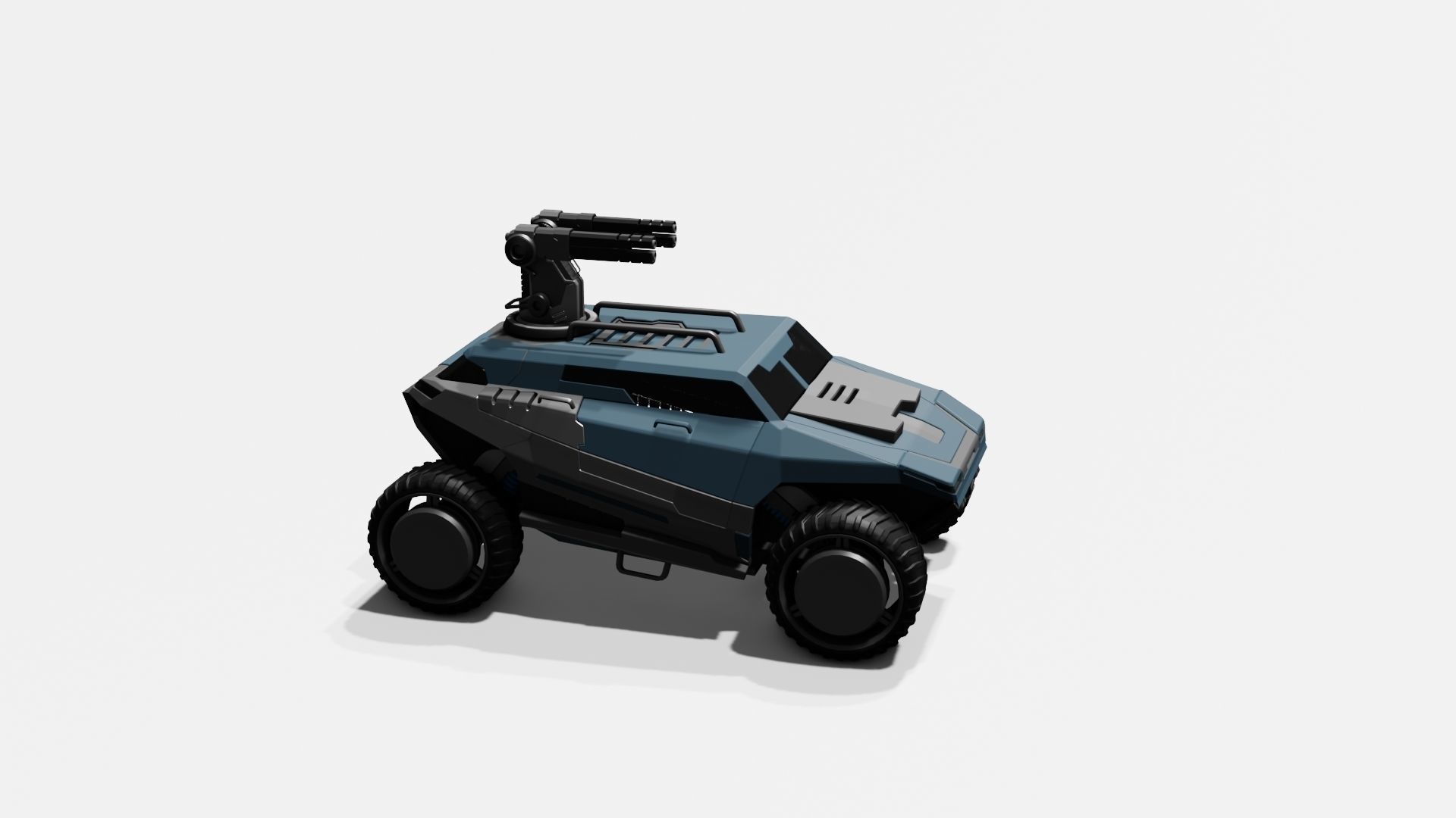 Battle Jeep Free 3D model_36