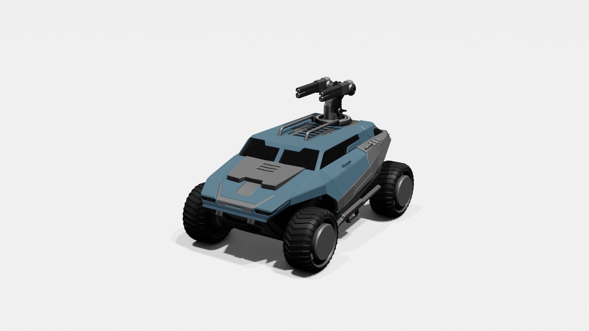 Battle Jeep Free 3D model_6
