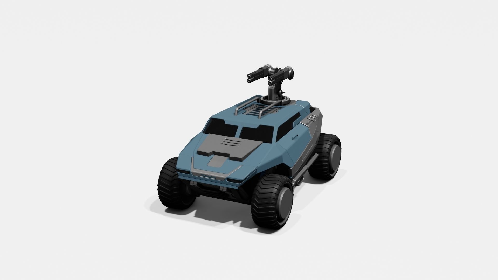 Battle Jeep Free 3D model_8