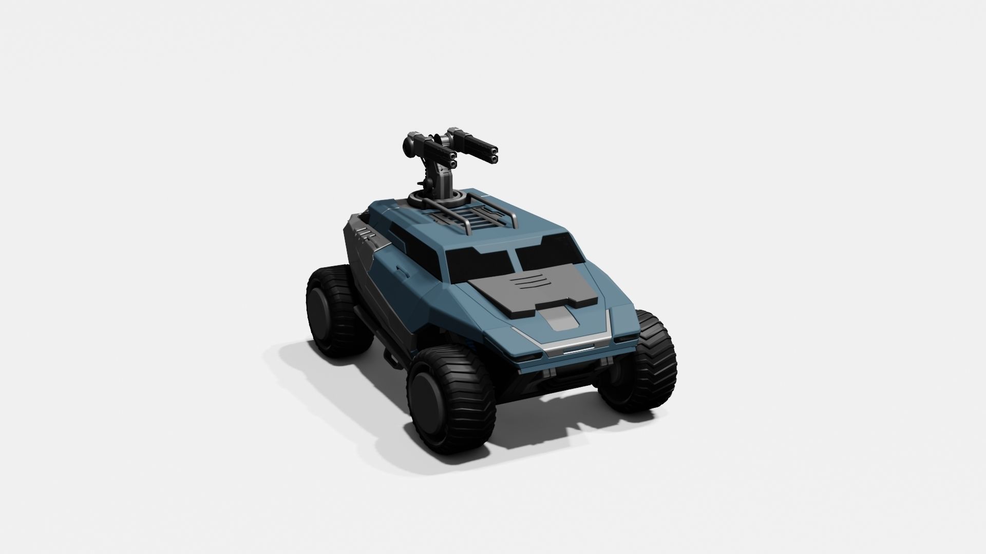 Battle Jeep Free 3D model_23