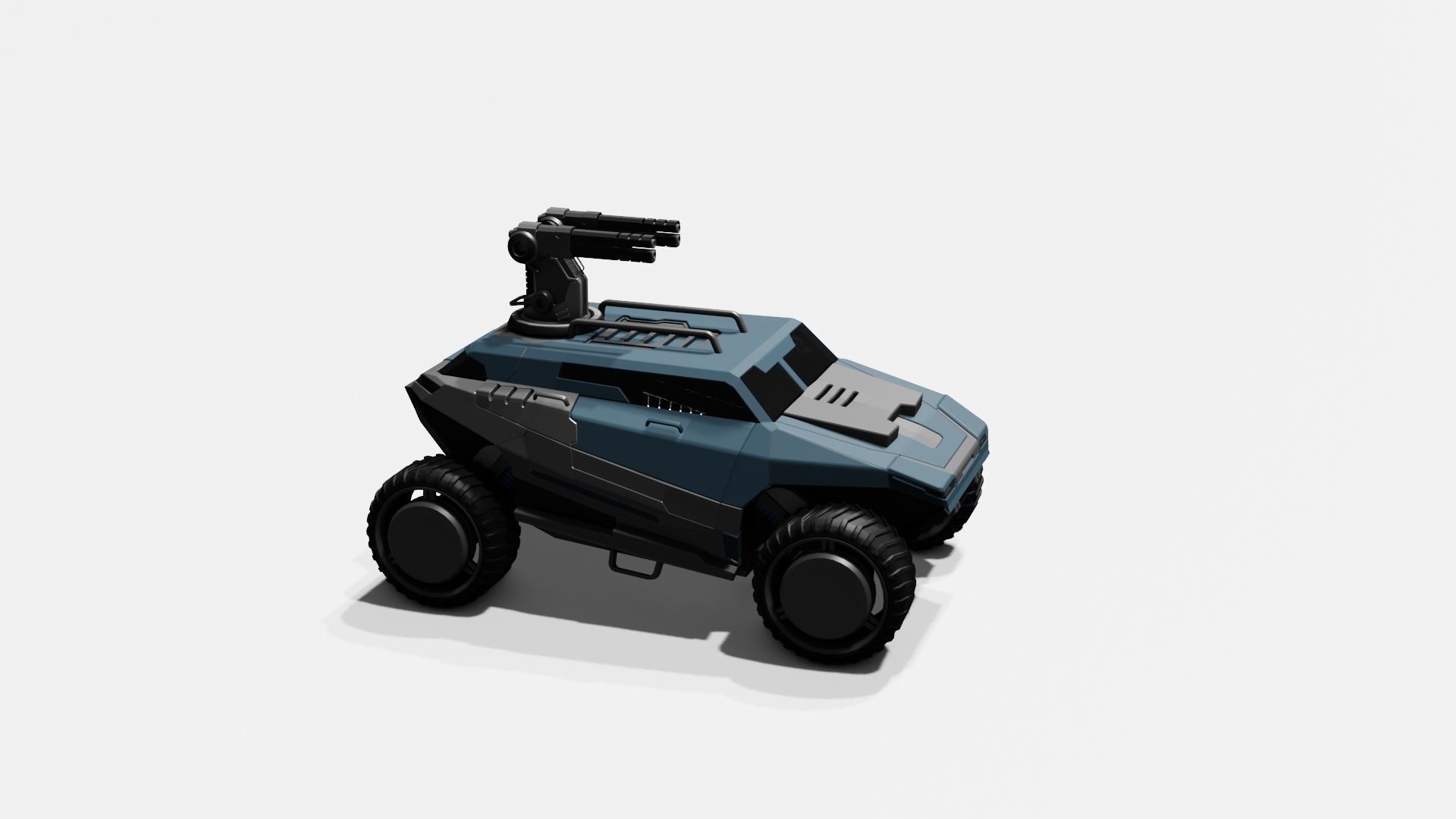 Battle Jeep Free 3D model_35