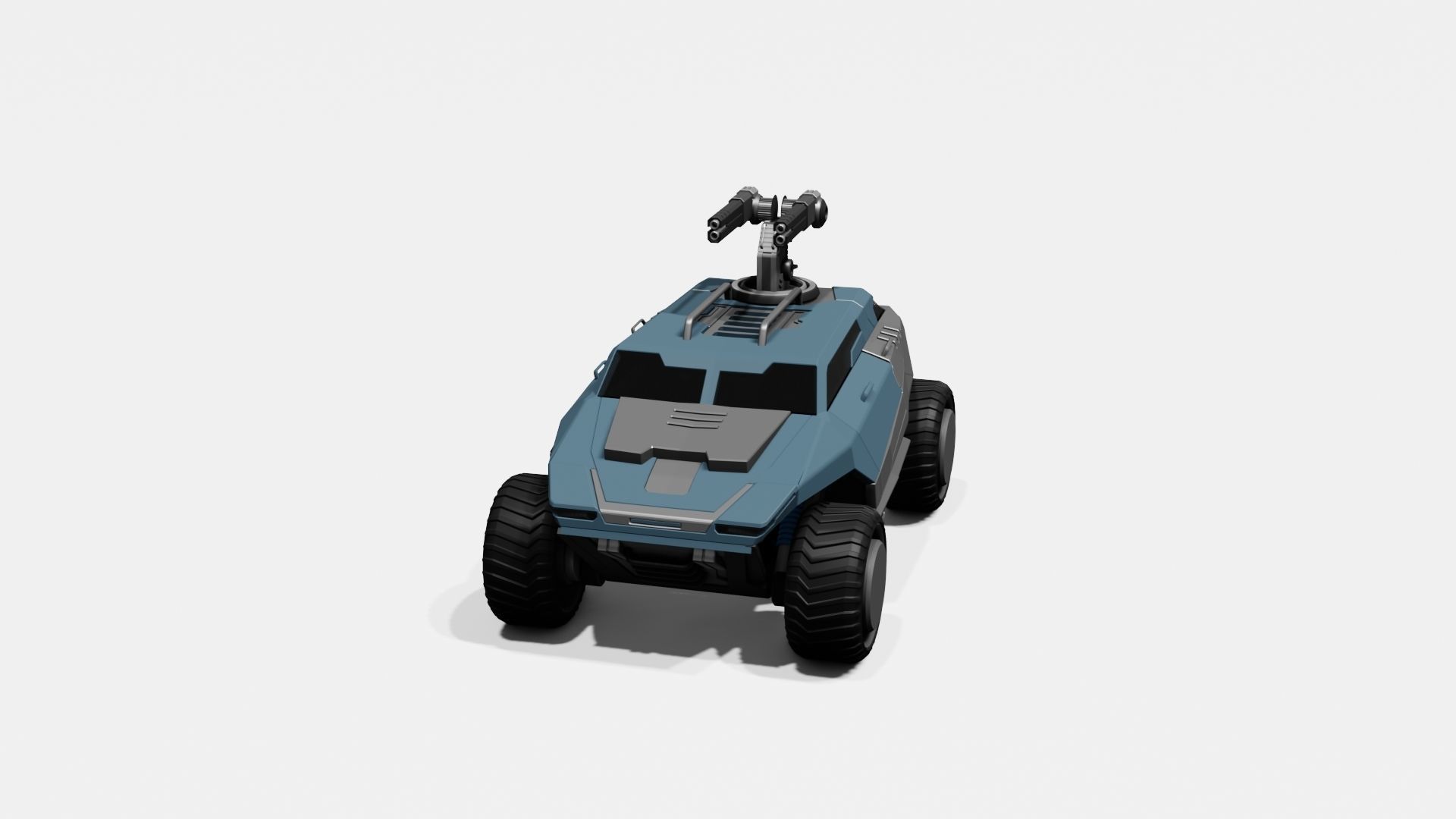 Battle Jeep Free 3D model_11