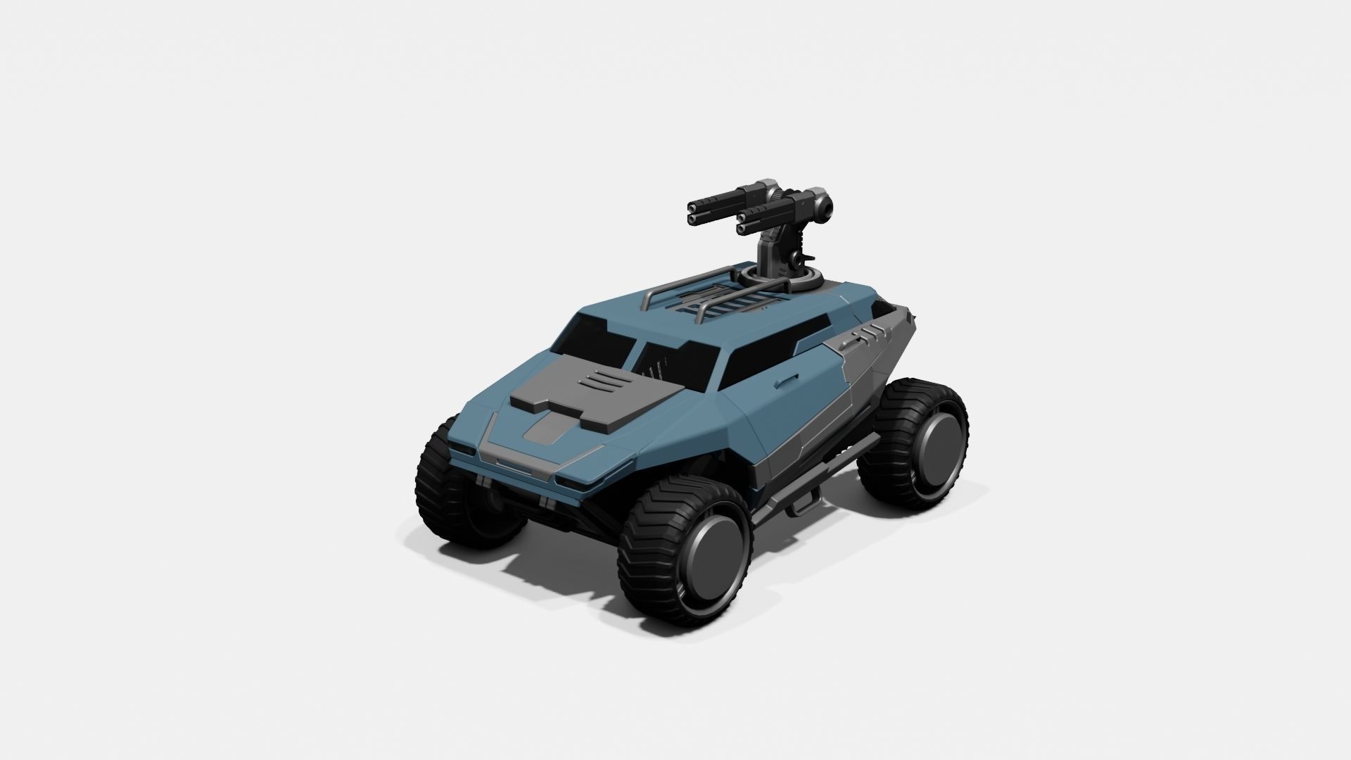 Battle Jeep Free 3D model_4