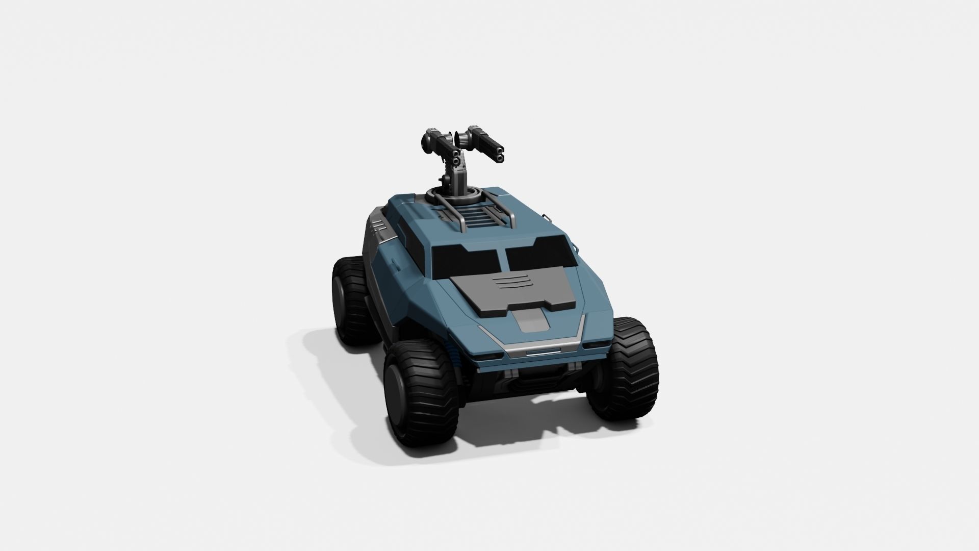 Battle Jeep Free 3D model_20