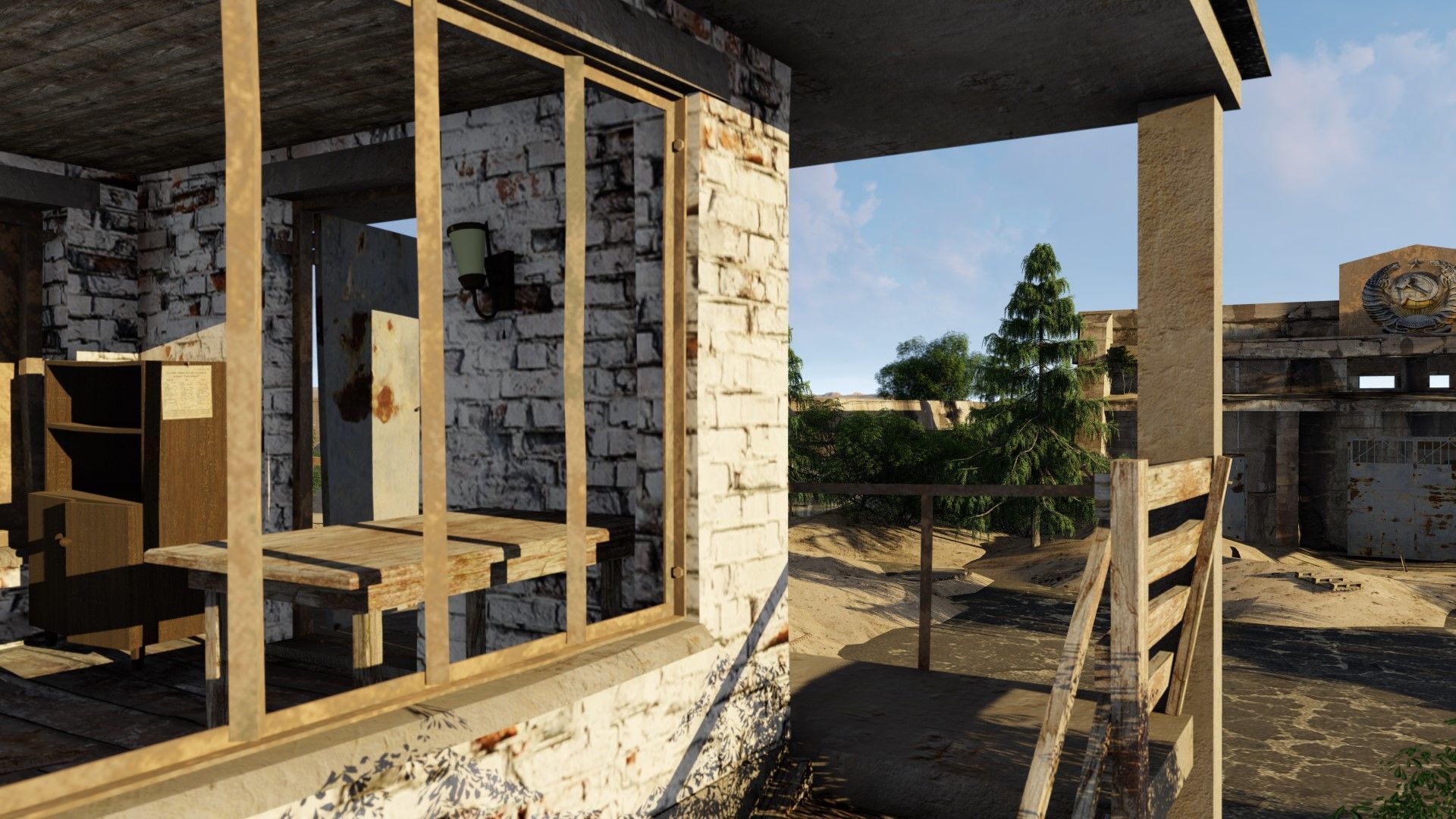 abandoned industrial site with underground bomb shelters Low-poly 3D model_8