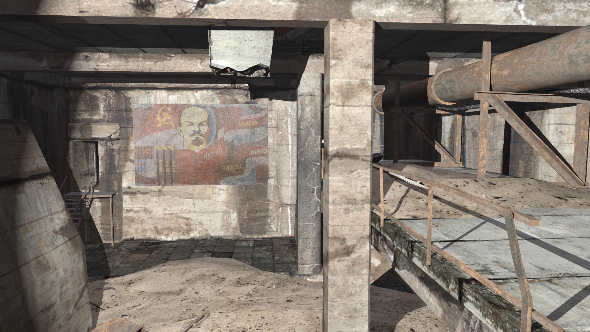 abandoned industrial site with underground bomb shelters Low-poly 3D model_45