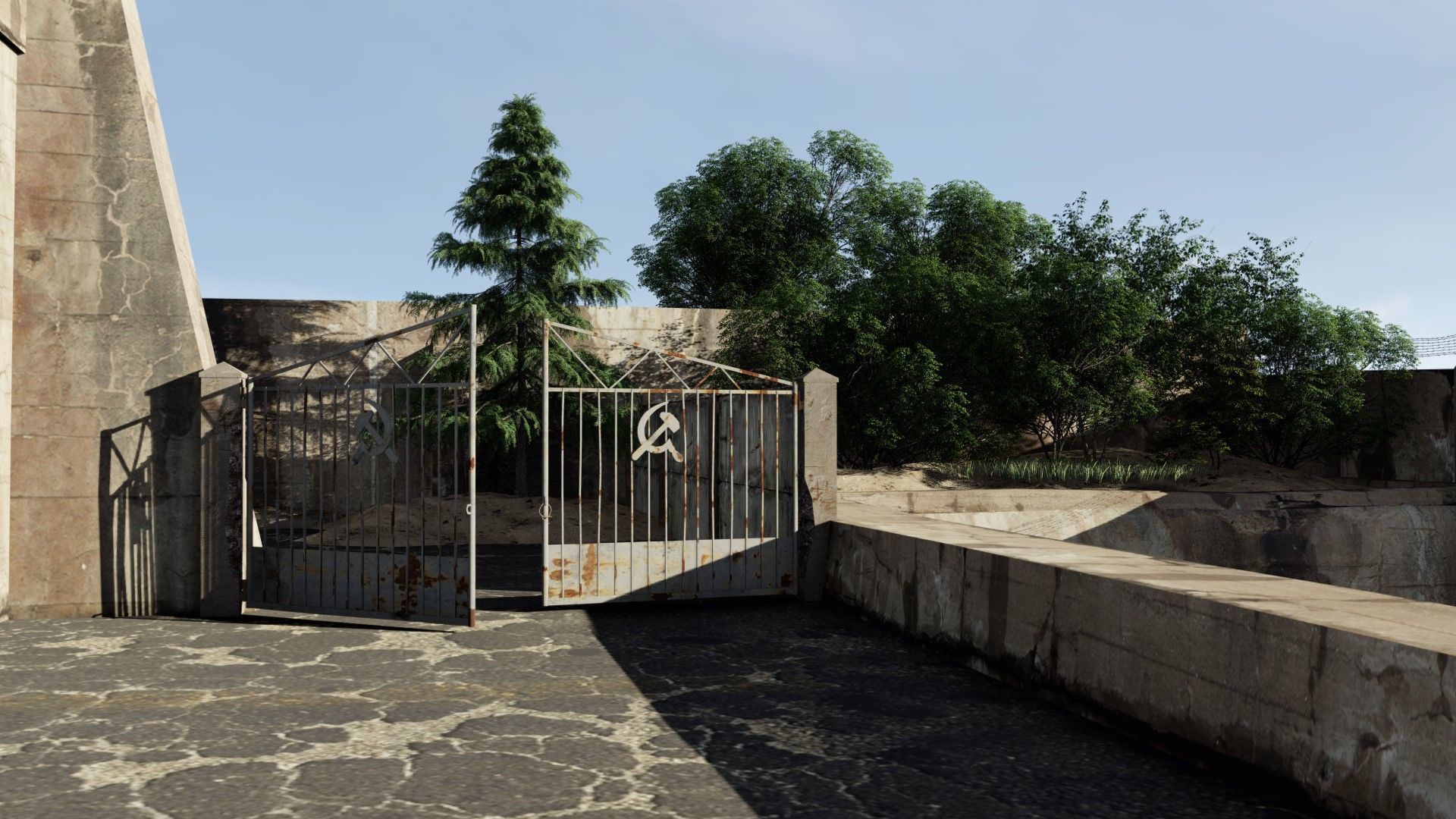 abandoned industrial site with underground bomb shelters Low-poly 3D model_14