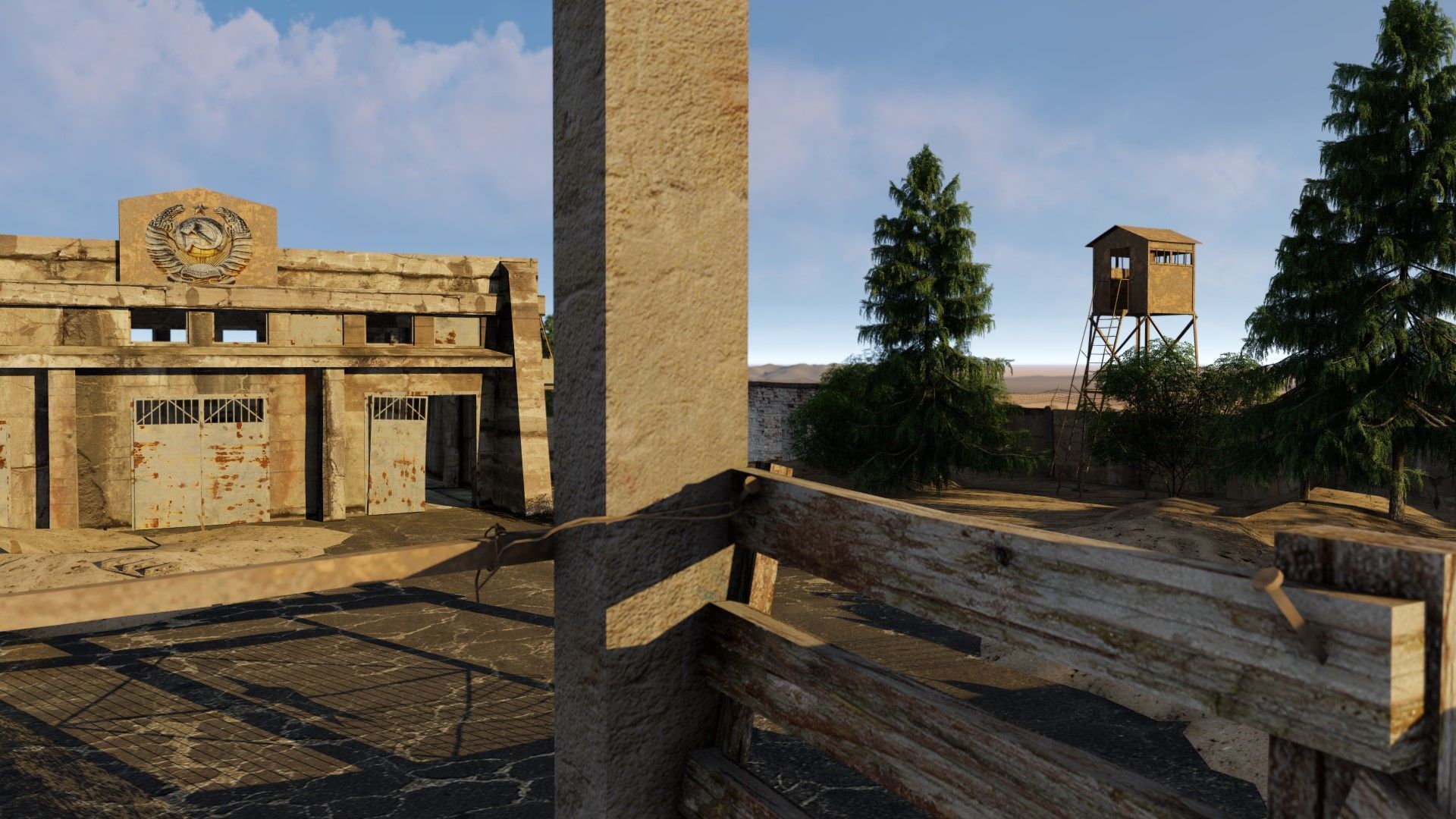 abandoned industrial site with underground bomb shelters Low-poly 3D model_31