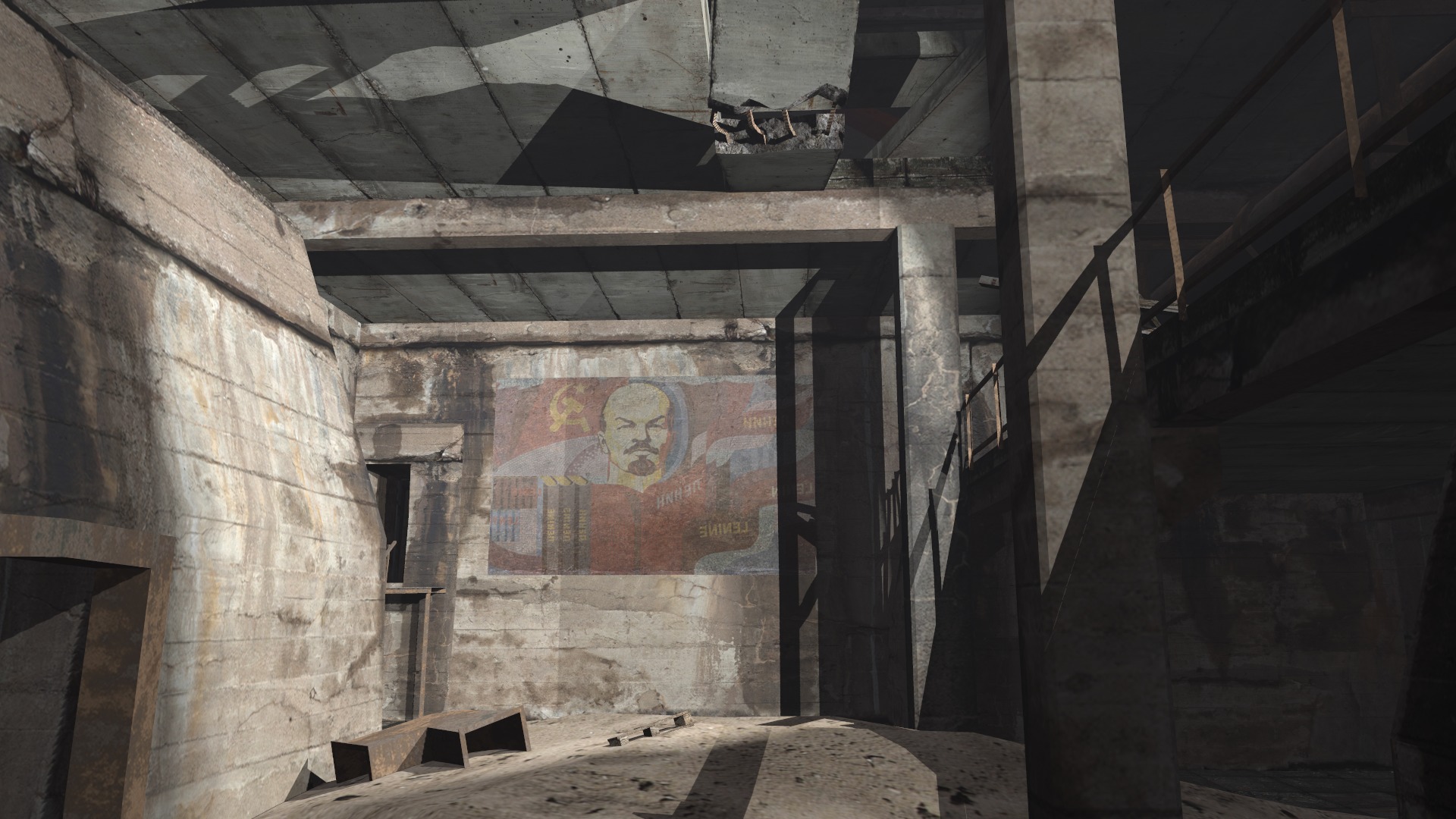 abandoned industrial site with underground bomb shelters Low-poly 3D model_46