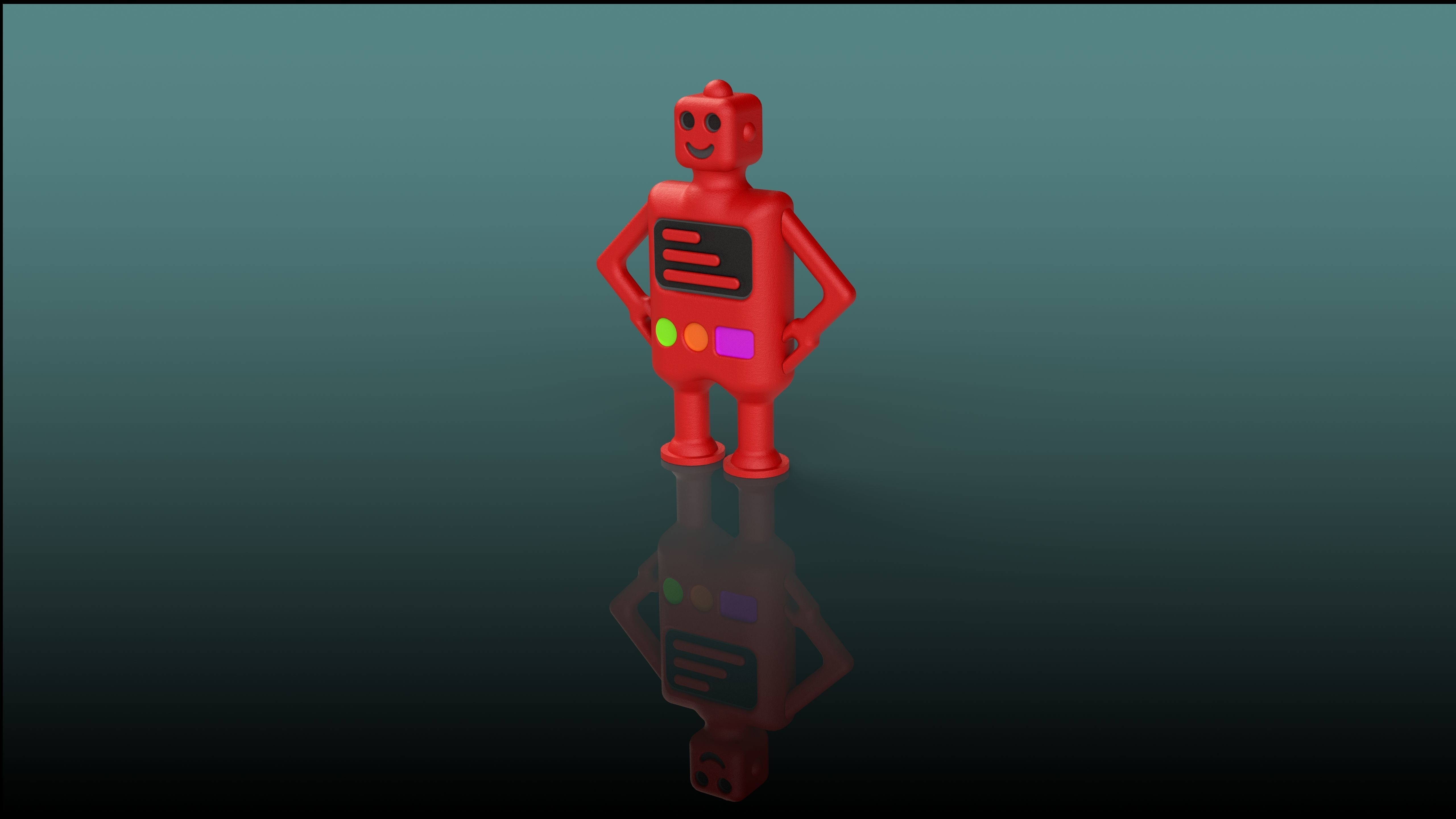 Robot Figurines Easy Print Classroom Pack Free 3D print model_2