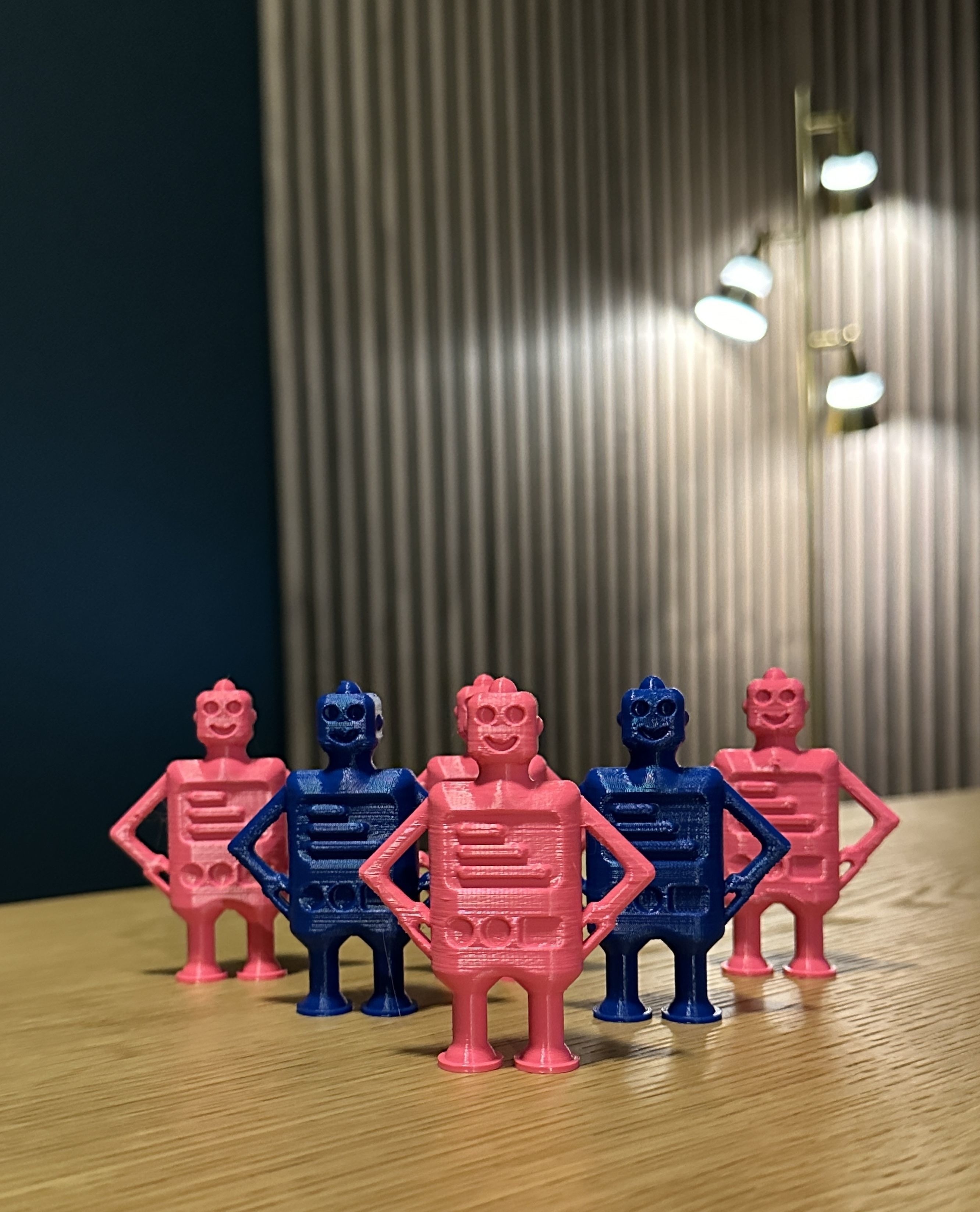 Robot Figurines Easy Print Classroom Pack Free 3D print model_3