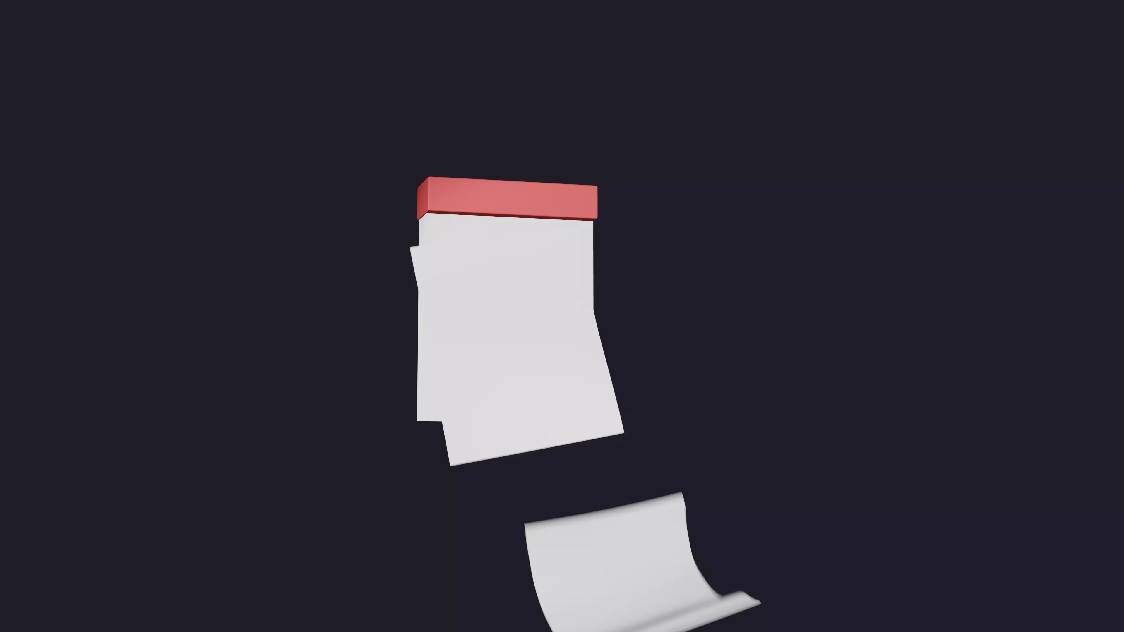 Tear Off Calendar Low-poly 3D model_0