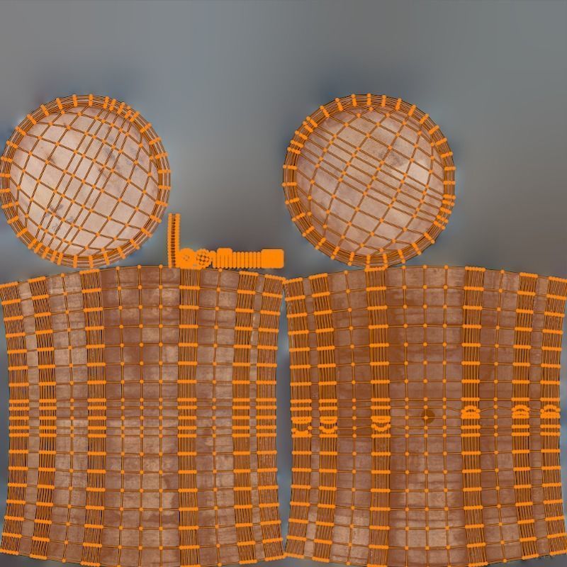 Wooden Whisky Barrel Low-poly 3D model_10