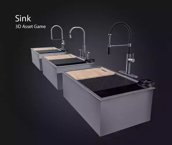 Sink V1 Low-poly 3D model