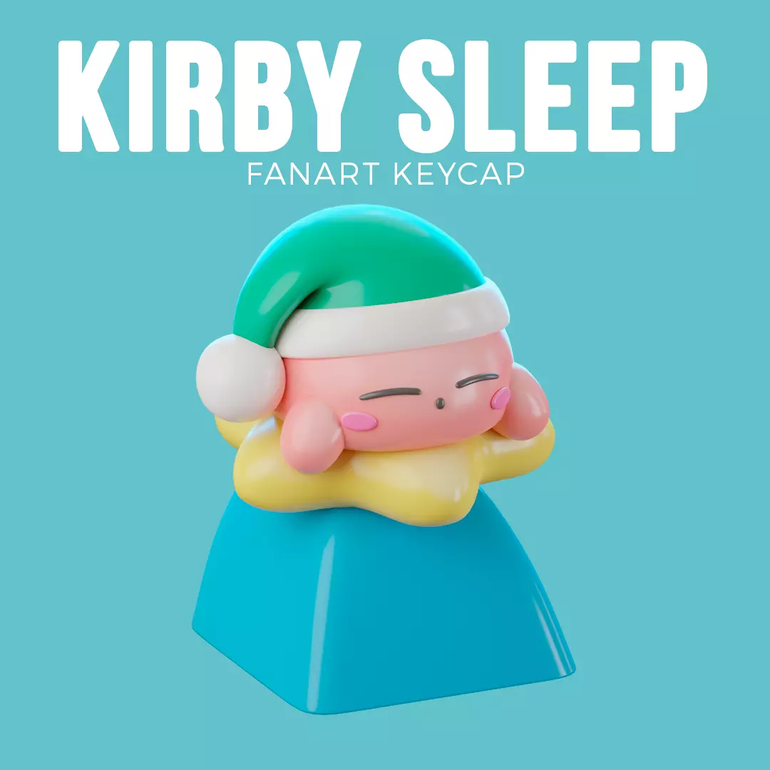 KIRBY SLEEP - KEYCAP TO PRINT 3D print model_0