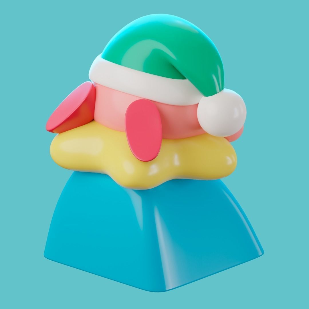 KIRBY SLEEP - KEYCAP TO PRINT 3D print model_5