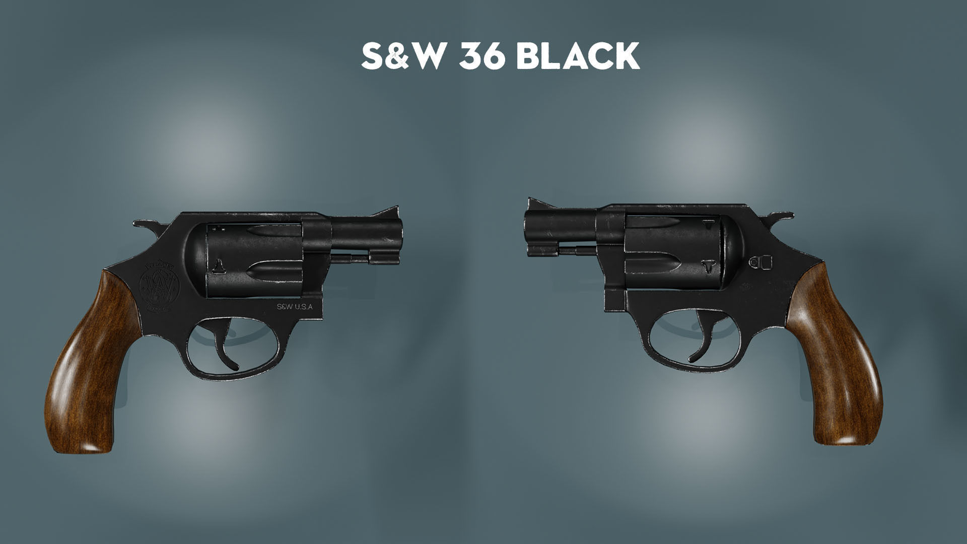 Revolver guns 3D model_8