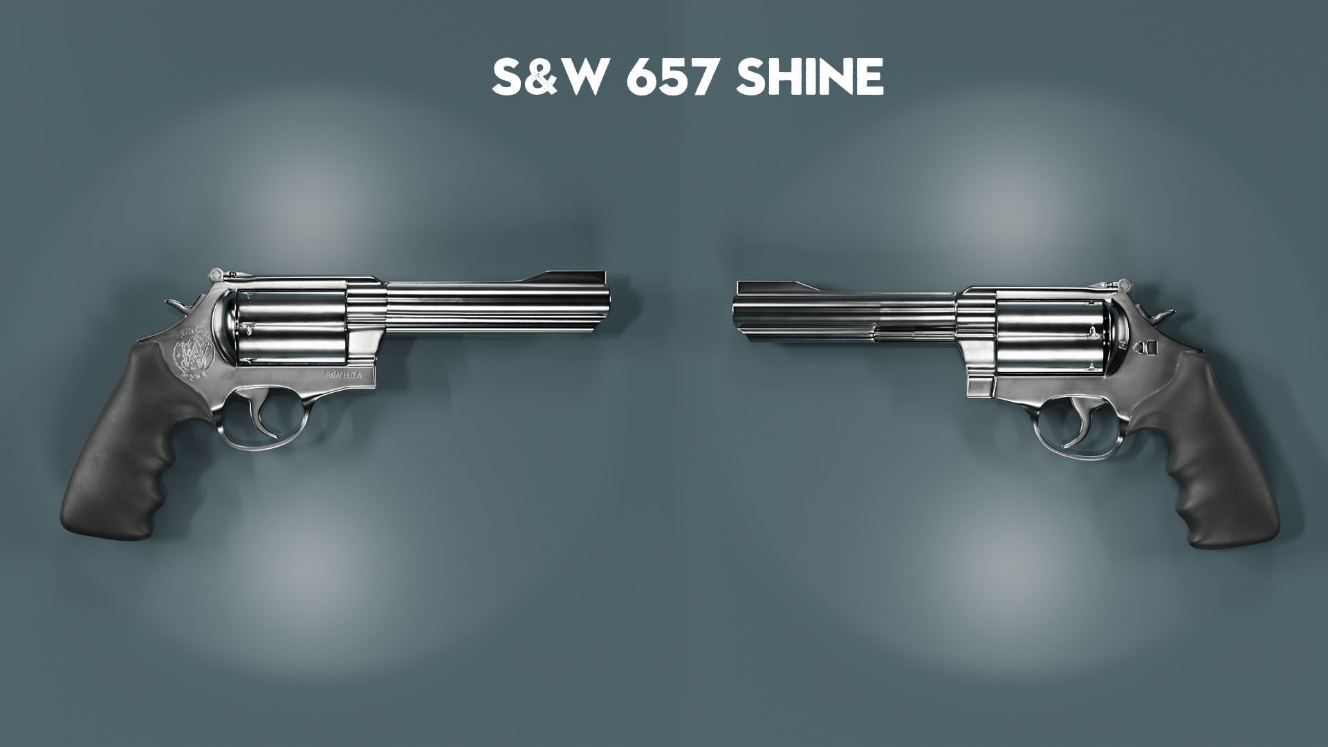 Revolver guns 3D model_4