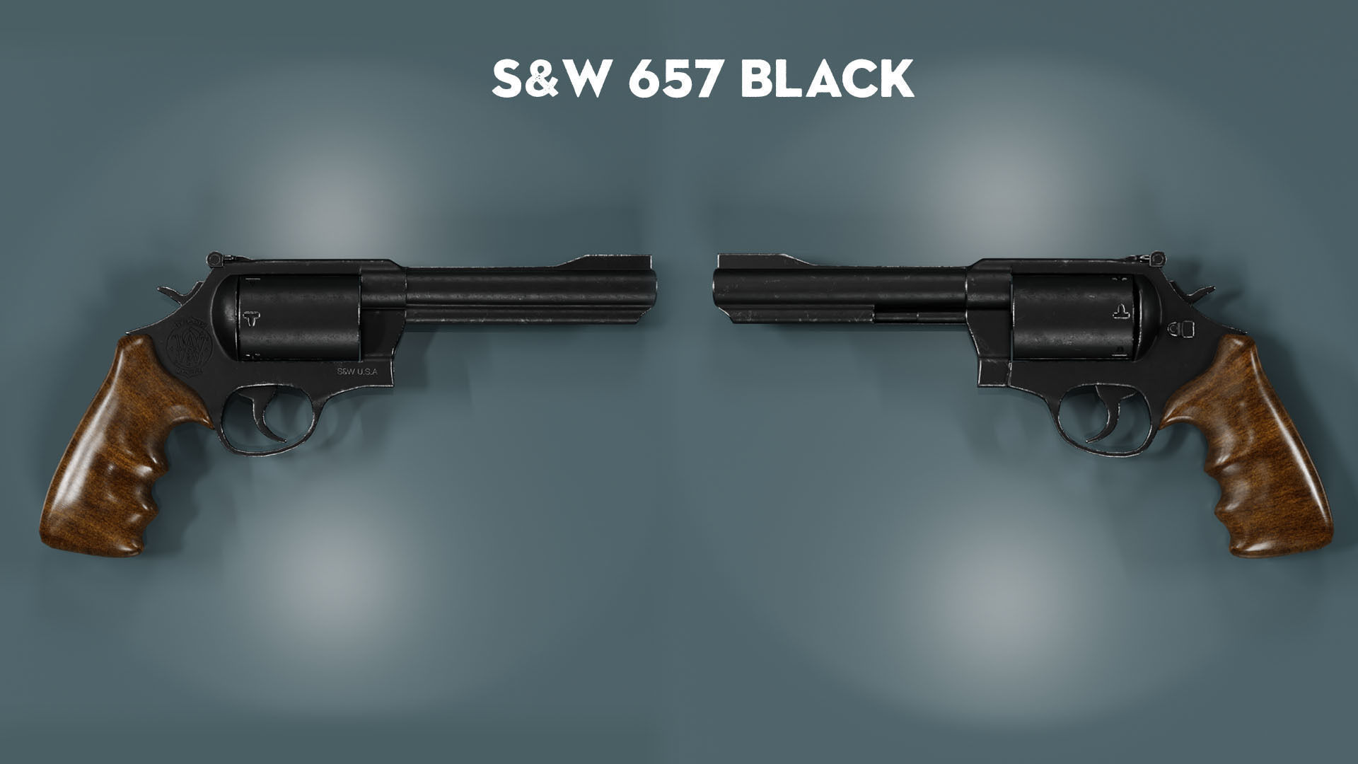 Revolver guns 3D model_5