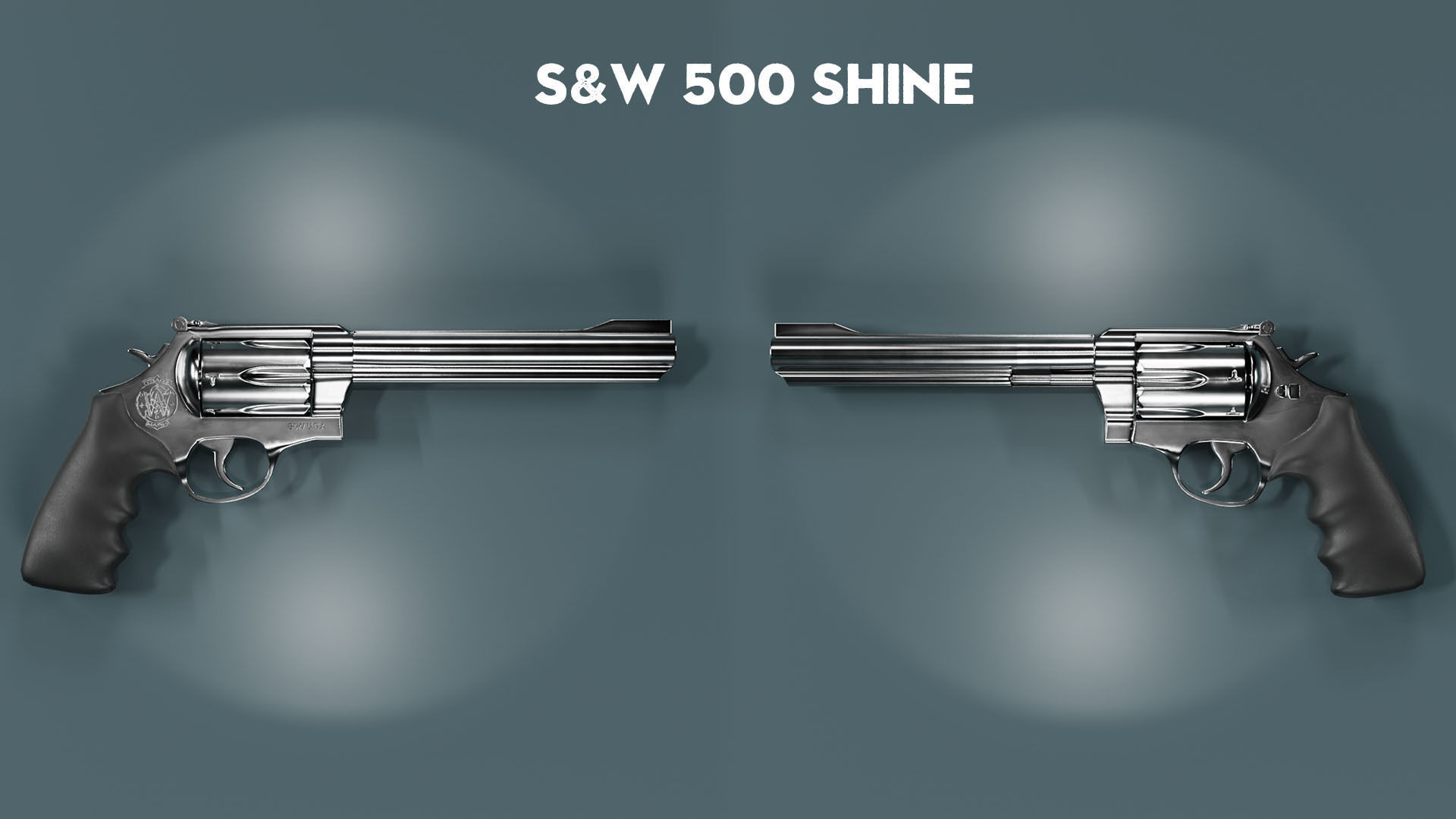 Revolver guns 3D model_1