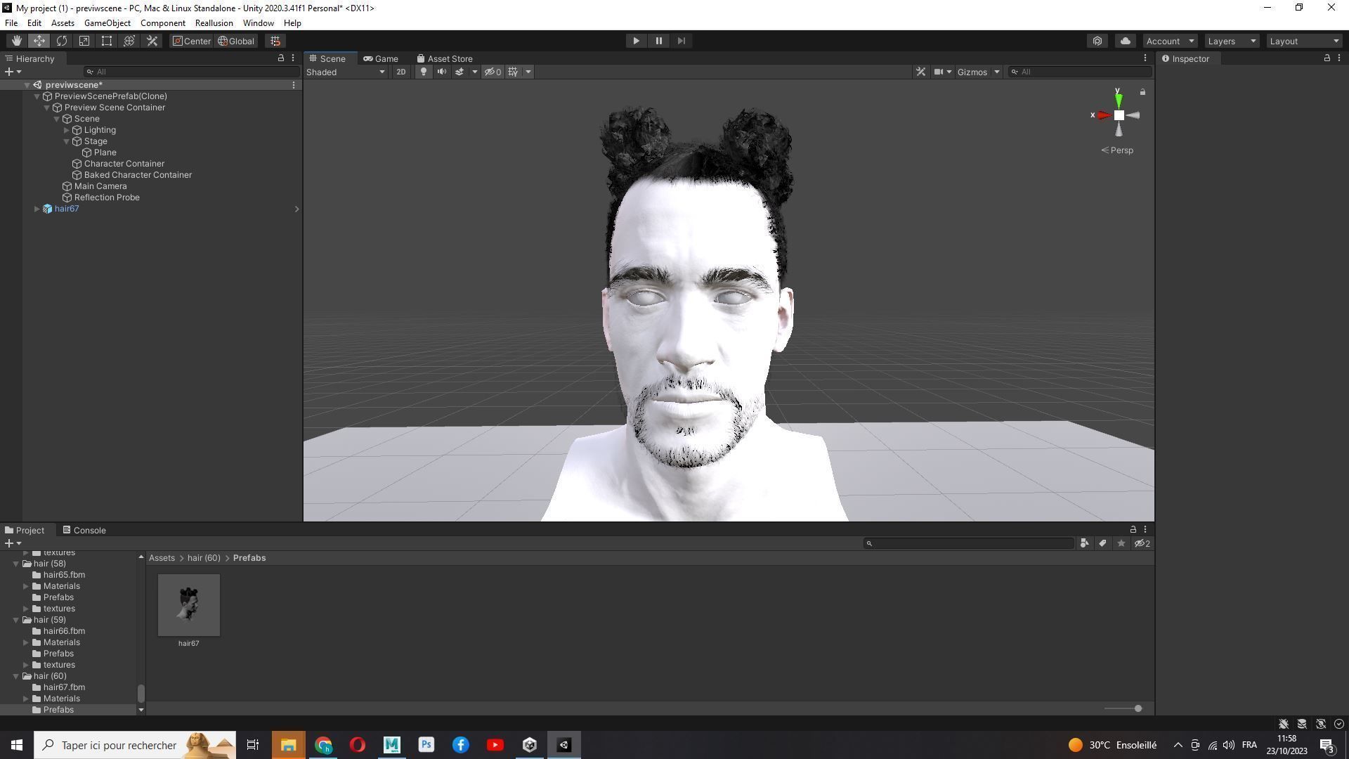 Realistic Afro Man Hair card styled Low-poly 3D model_25