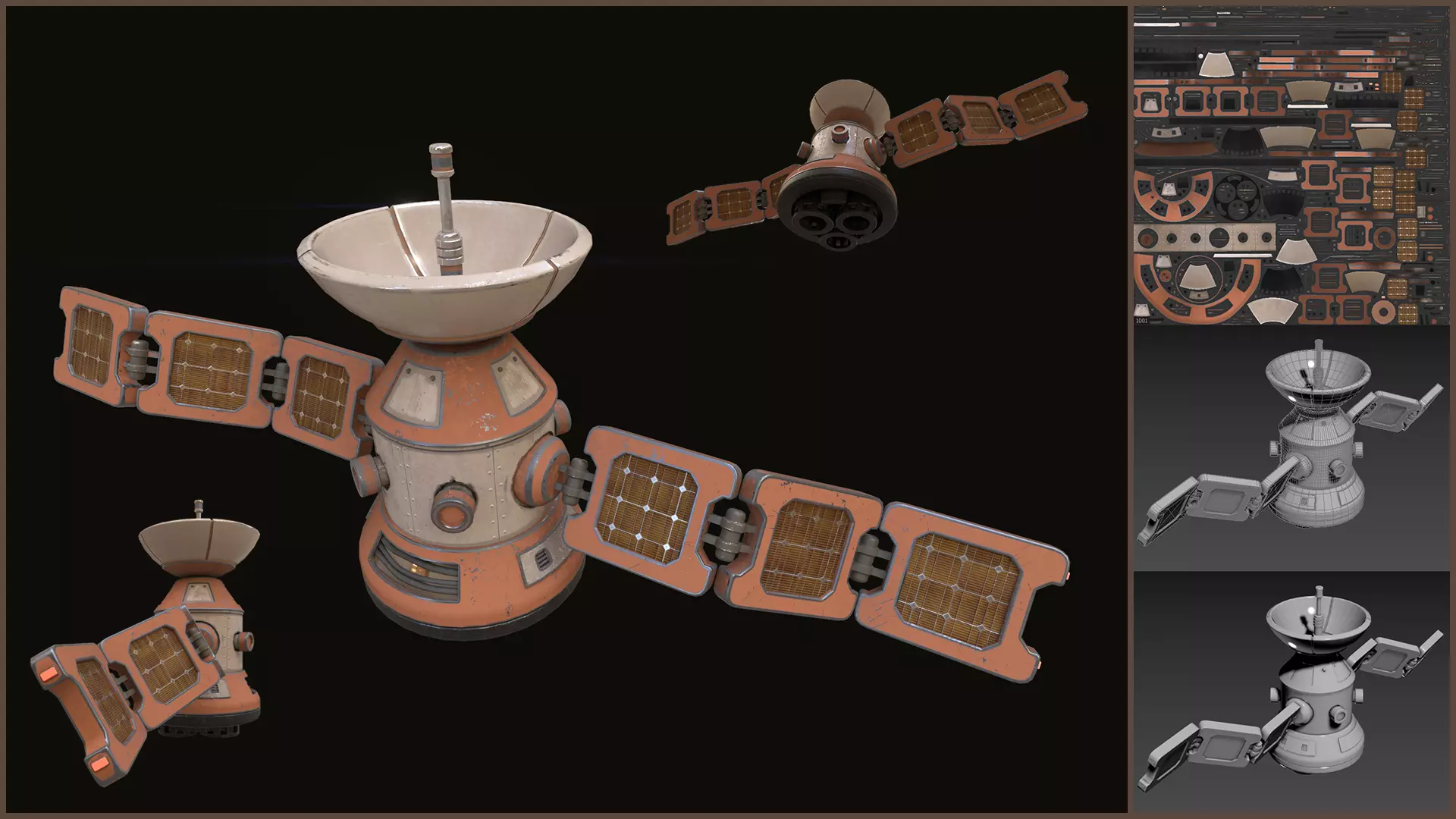 Stylized Satellite 3D model