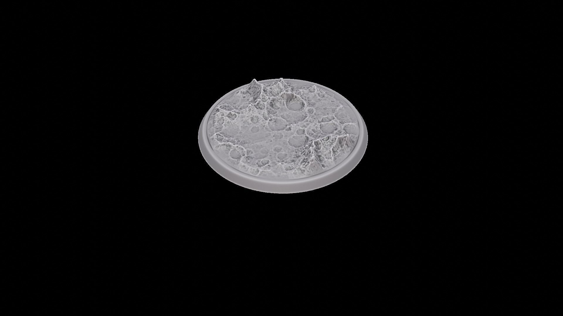 Miniature bases craters Large pack 3D print model_29